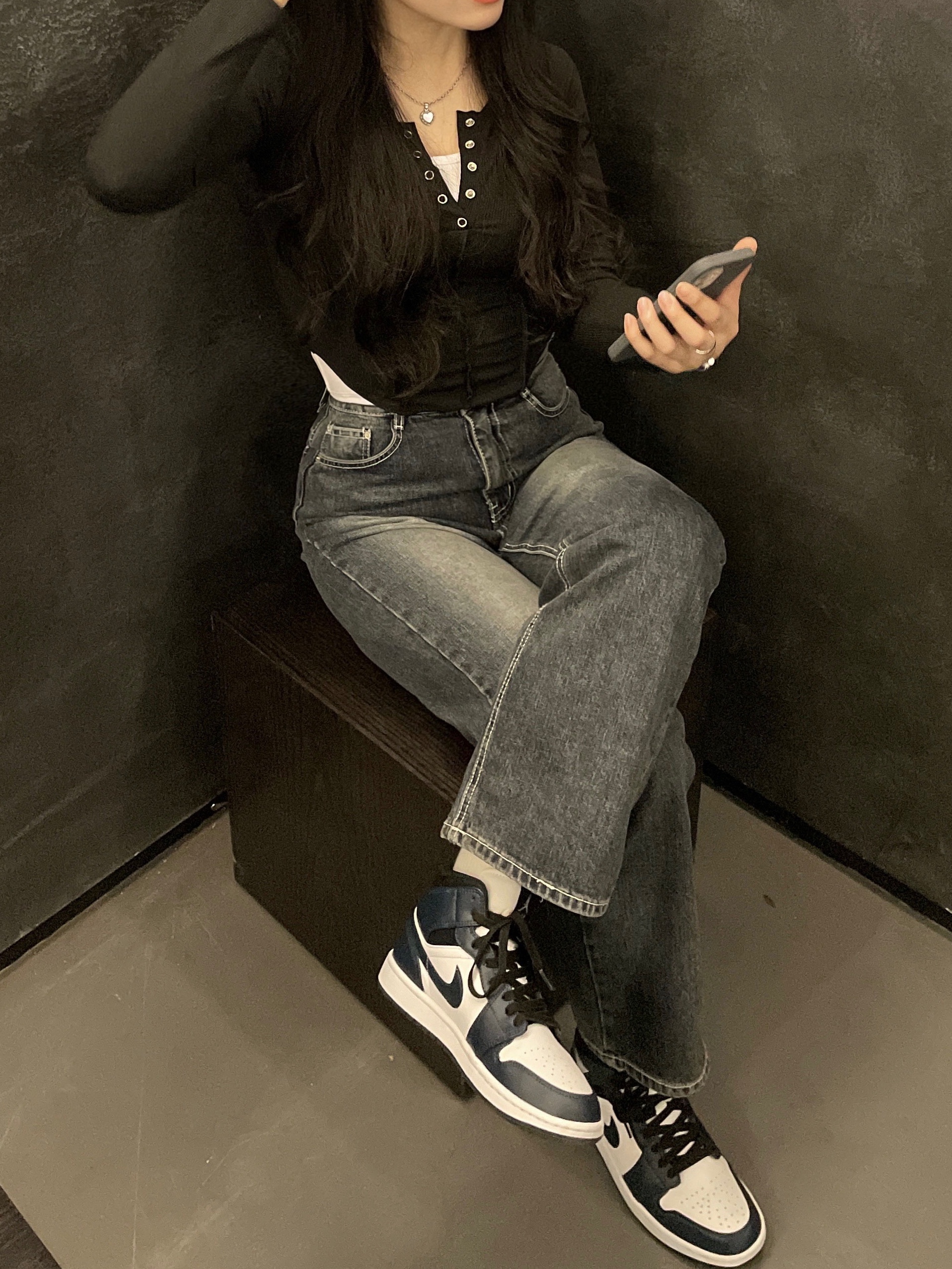 Jordan 1 Mid Dark Teal 착용 스타일 - 2