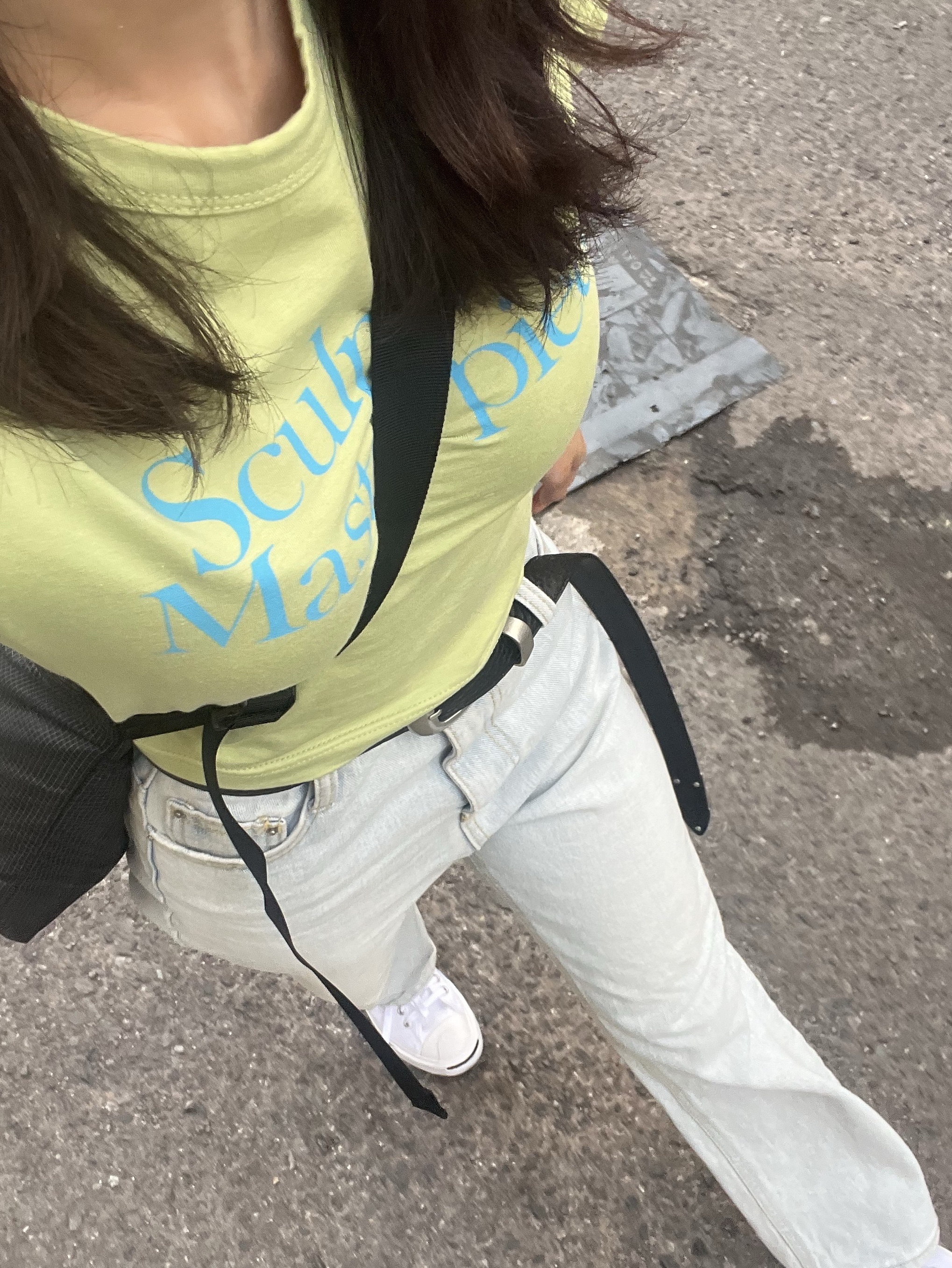 Converse Jack Purcell Ox White, Gregory Daypack Fresh Air Mesh Black 착용 스타일