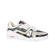 Louis Vuitton LV Trainer Sneakers Printed Leather Black