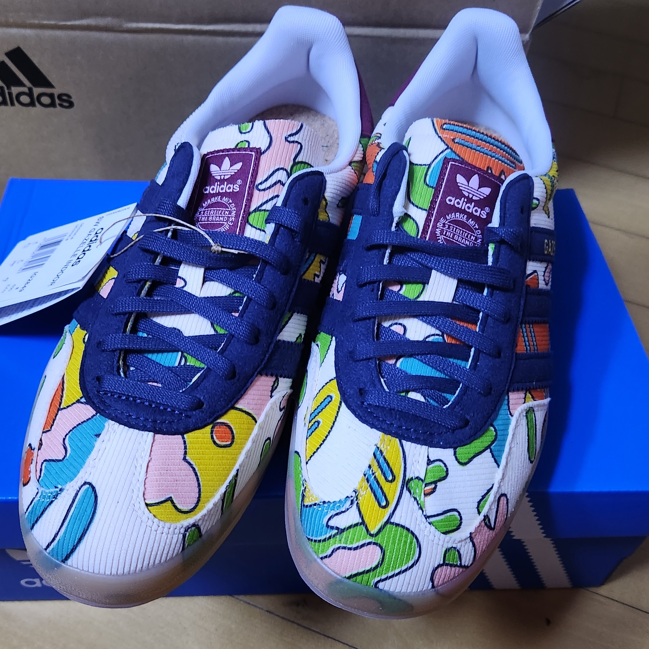 Adidas x Sean Wotherspoon Gazelle Indoor Ecru Tint 착용 스타일 - 1