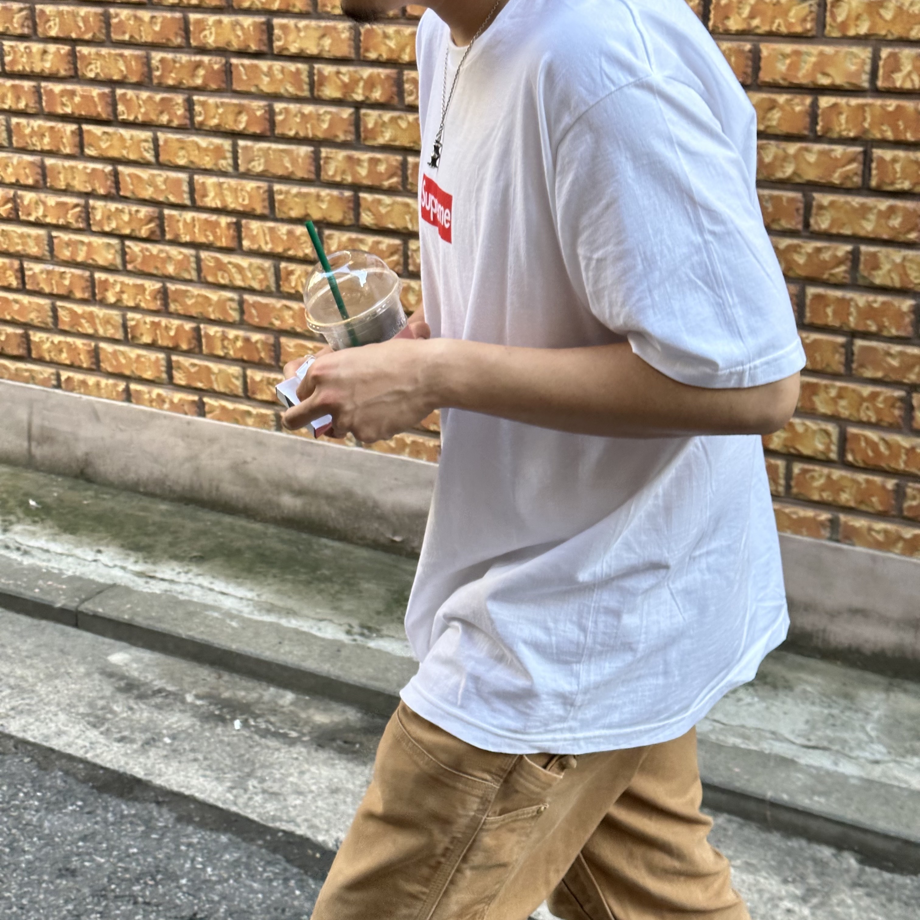 Supreme West Hollywood Box Logo T-Shirt White - 23SS 착용 스타일