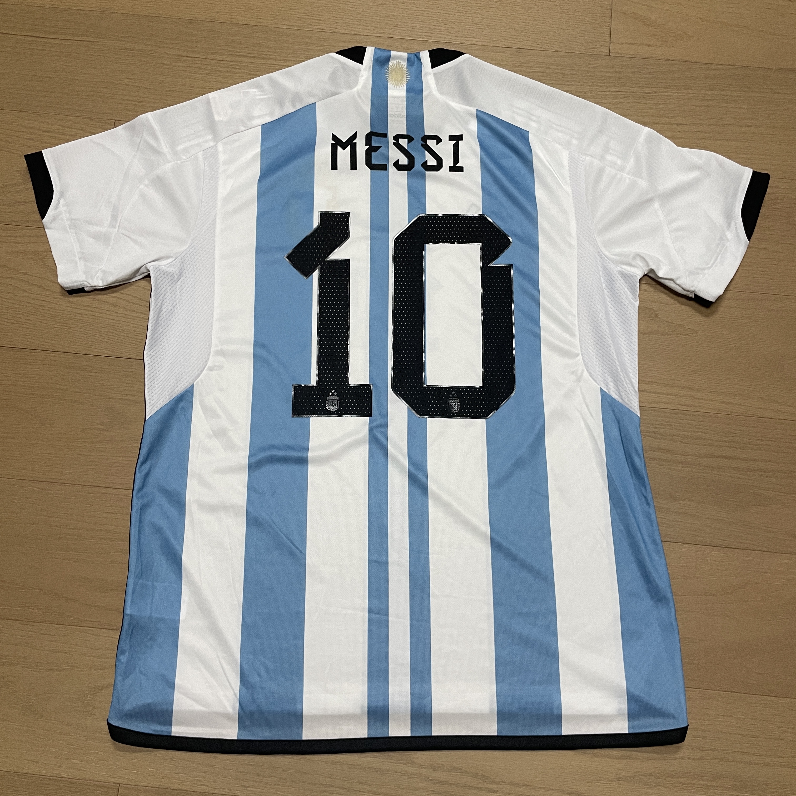Adidas Argentina Home Jersey 2022 Winners 3-Star White Light Blue - KR Sizing (Non Marking Ver.) 착용 스타일 - 2