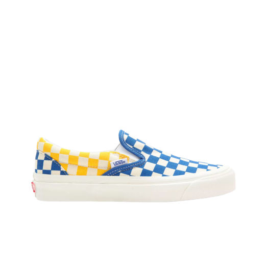 Vans Classic Slip-on 98 DX Anaheim Factory Blue Yellow Checkerboard