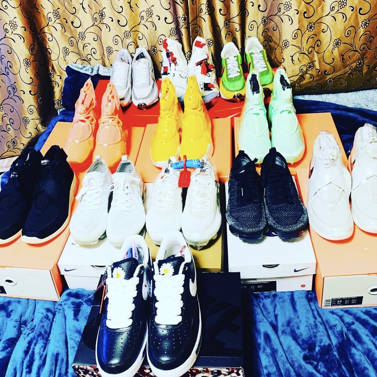 Nike x Fear of God Air Fear of God 1 Yellow 착용 스타일