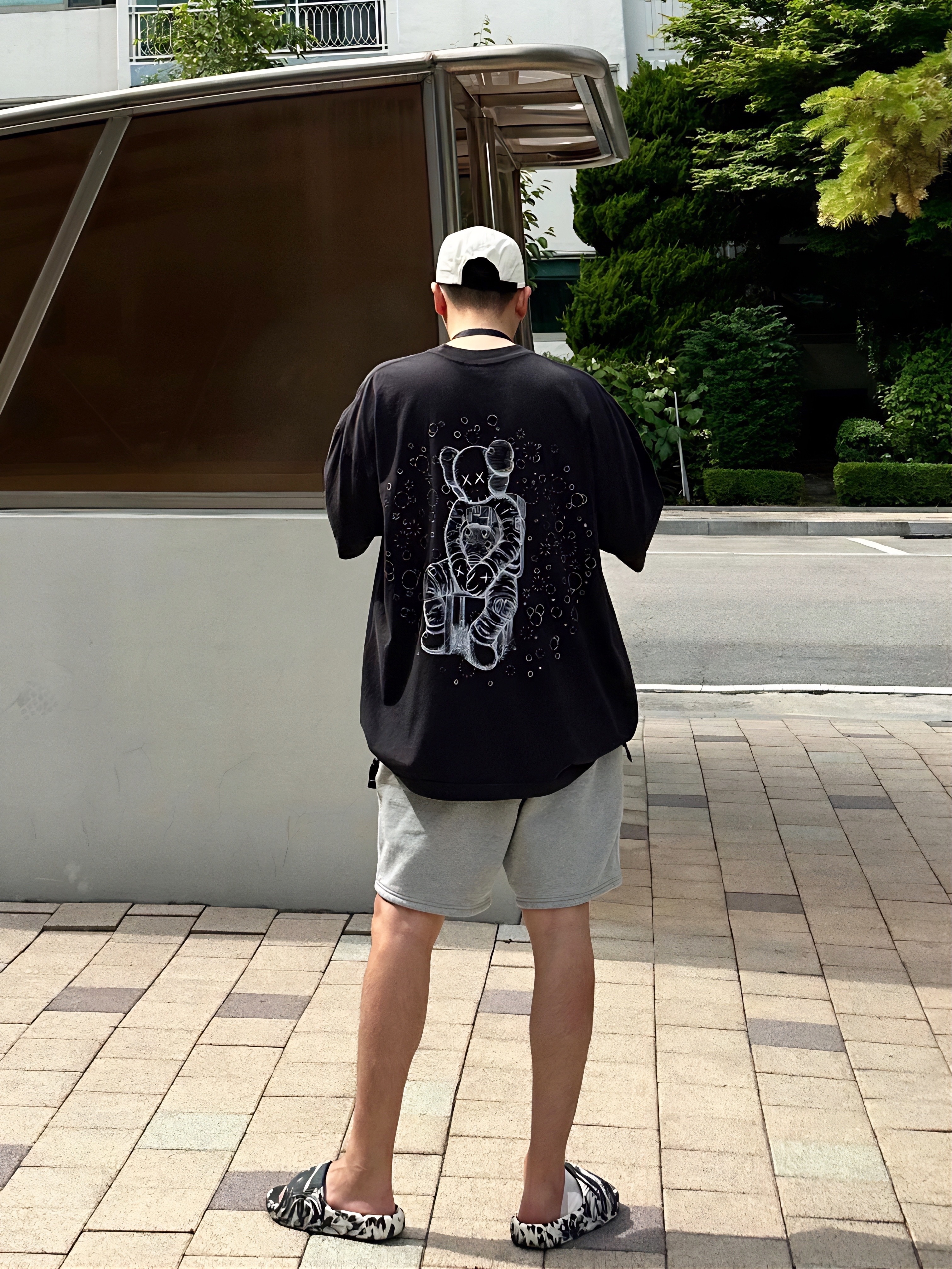Supreme x Stone Island Reactive Ice Camo Ripstop Camp Cap Tan - 22SS, Adidas Adilette 22 Carbon Aluminium 착용 스타일