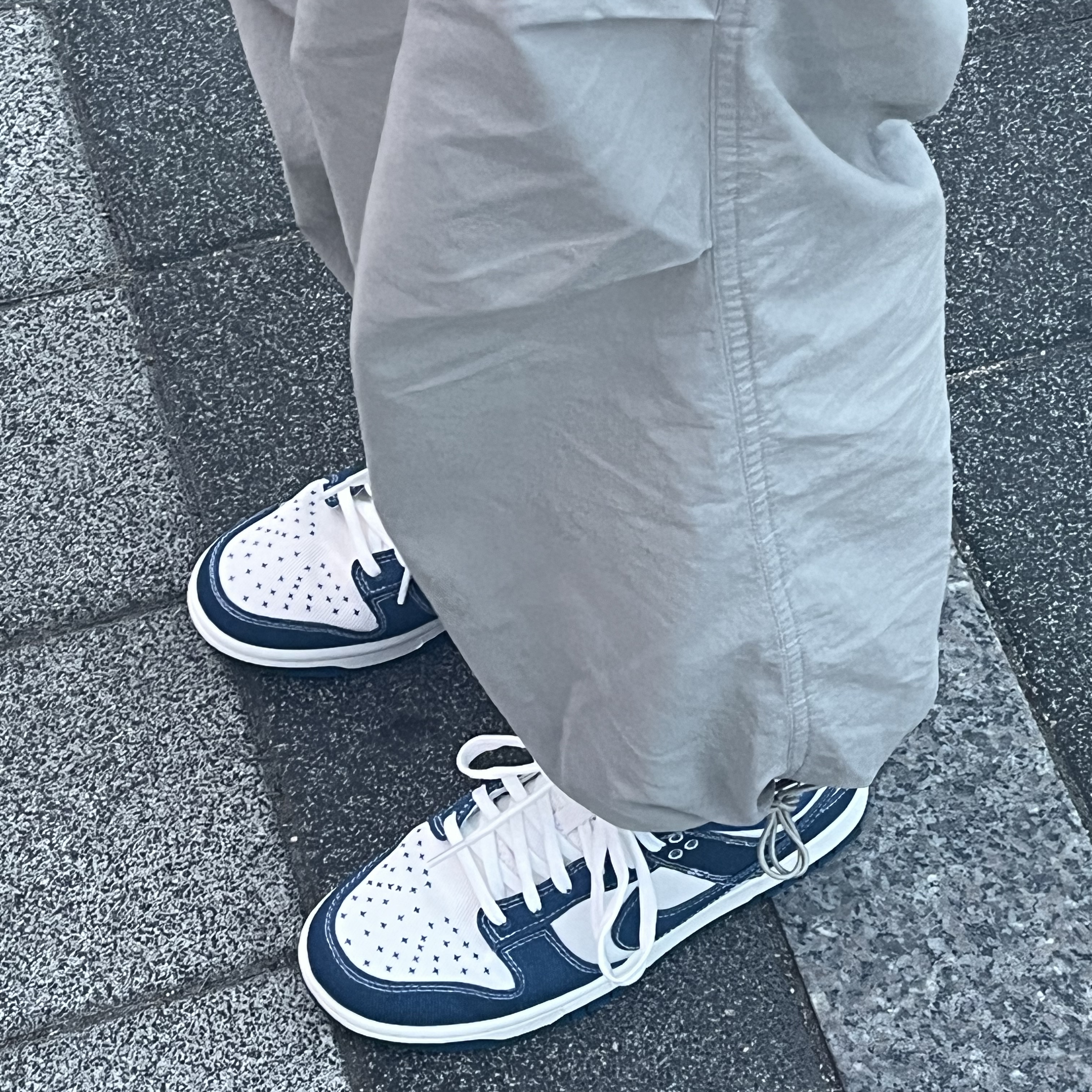 Nike Dunk Low Retro SE Industrial Blue 착용 스타일