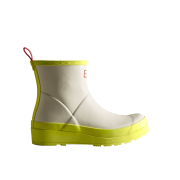 (W) Hunter Play Short Wellington Boots Shaded White Zesty Yellow