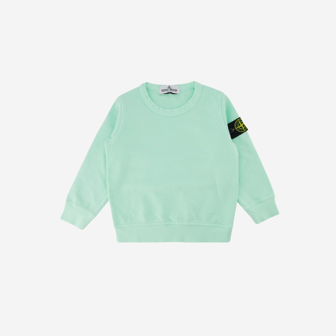 (Kids) Stone Island 61340 Cotton Fleece Crewneck Sweatshirt Aqua - 23SS 상세 이미지 1