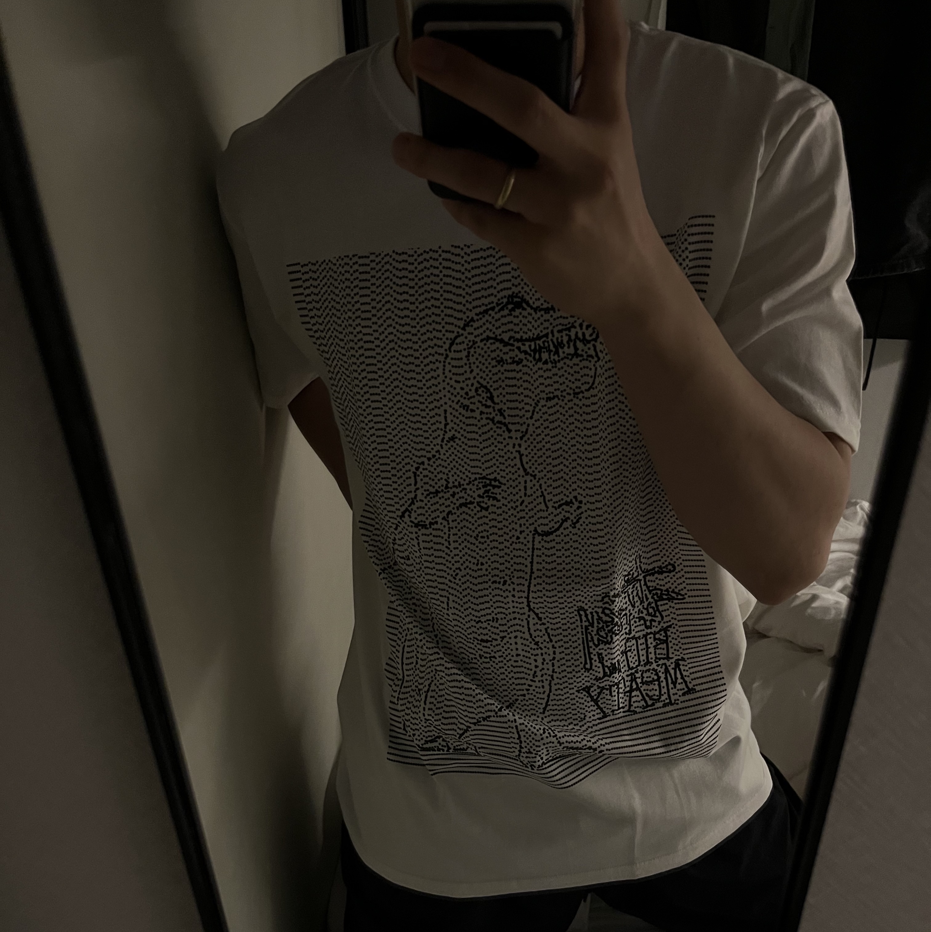 Stussy Dots & Loops T-Shirt White 착용 스타일