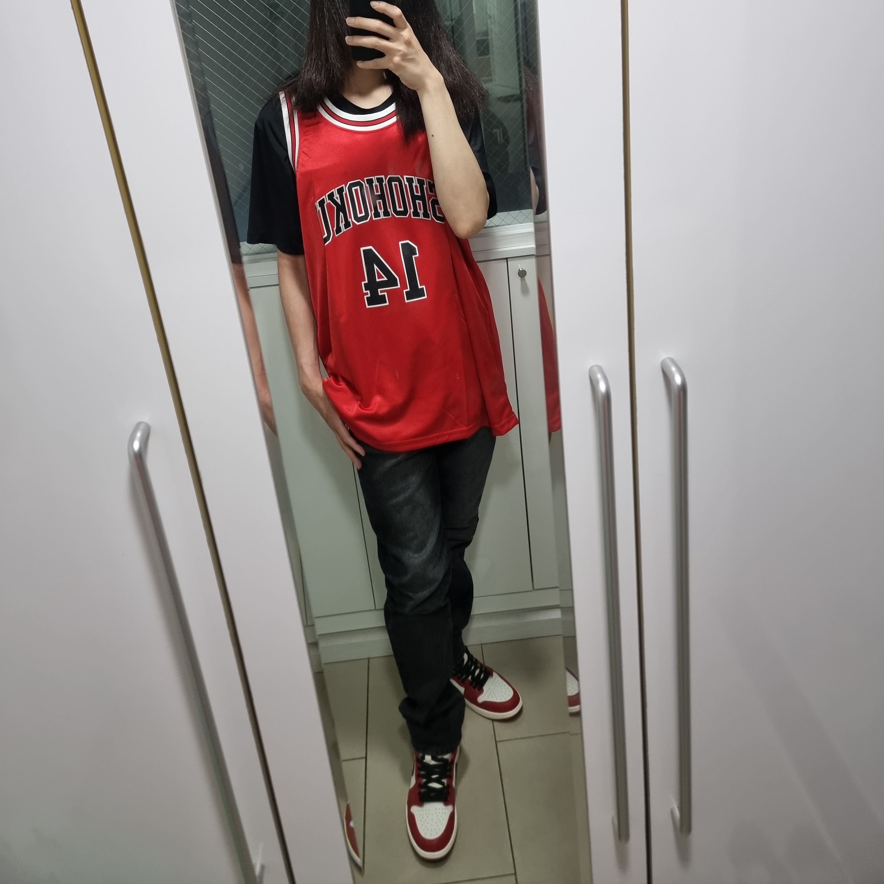 Jordan 1 Retro High OG Chicago 2022, The First Slam Dunk Shohoku Uniform Jeong Daeman 착용 스타일 - 1