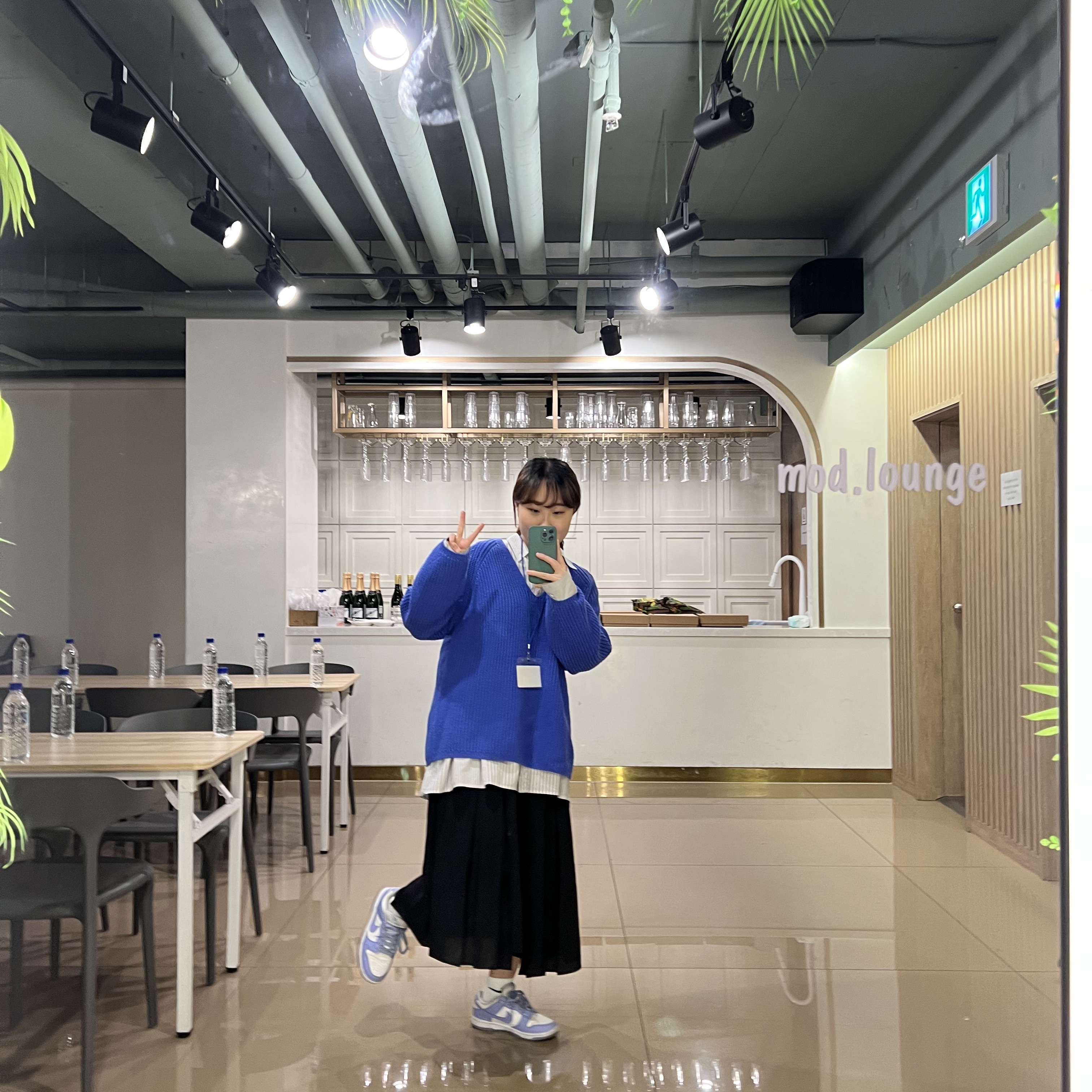 (W) 나이키 덩크 로우 넥스트 네이쳐 라일락 착용 스타일 - 3