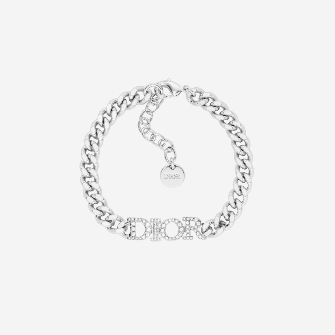 (W) Dior Dio(r)evolution Bracelet Silver Finish Metal Silver Tone Crystals 상세 이미지 1