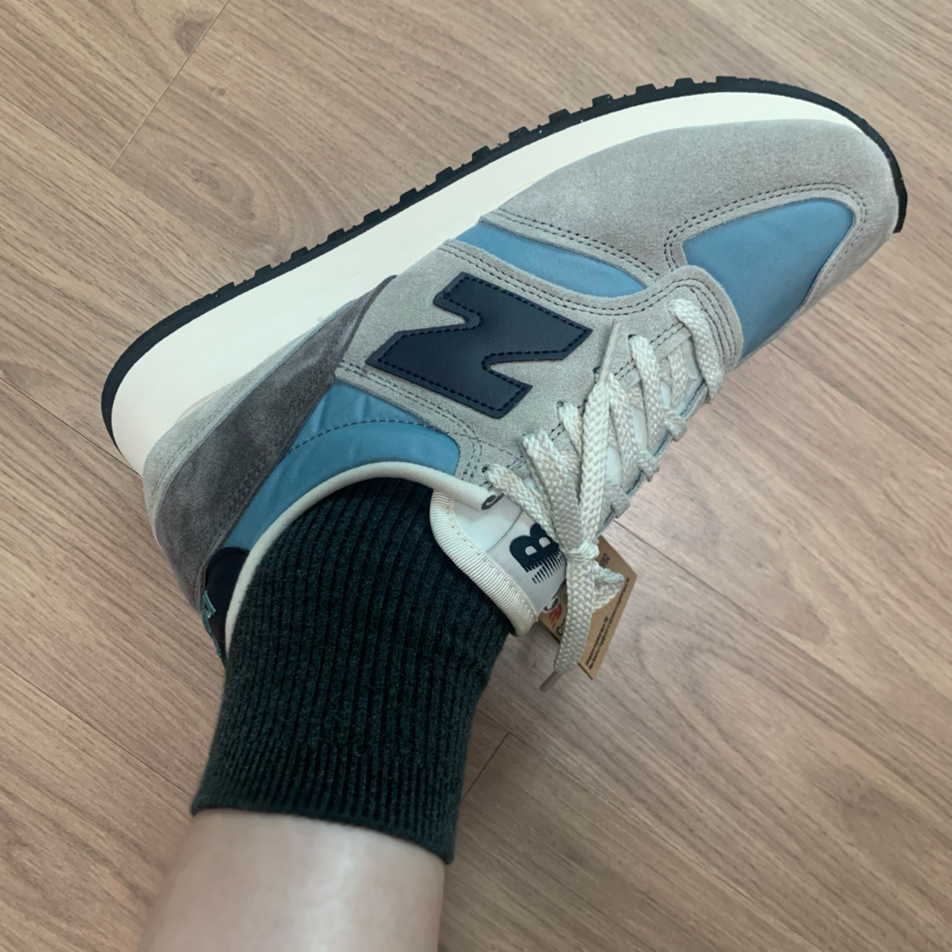 New Balance 730 Made in UK Pussywillow Gray 착용 스타일