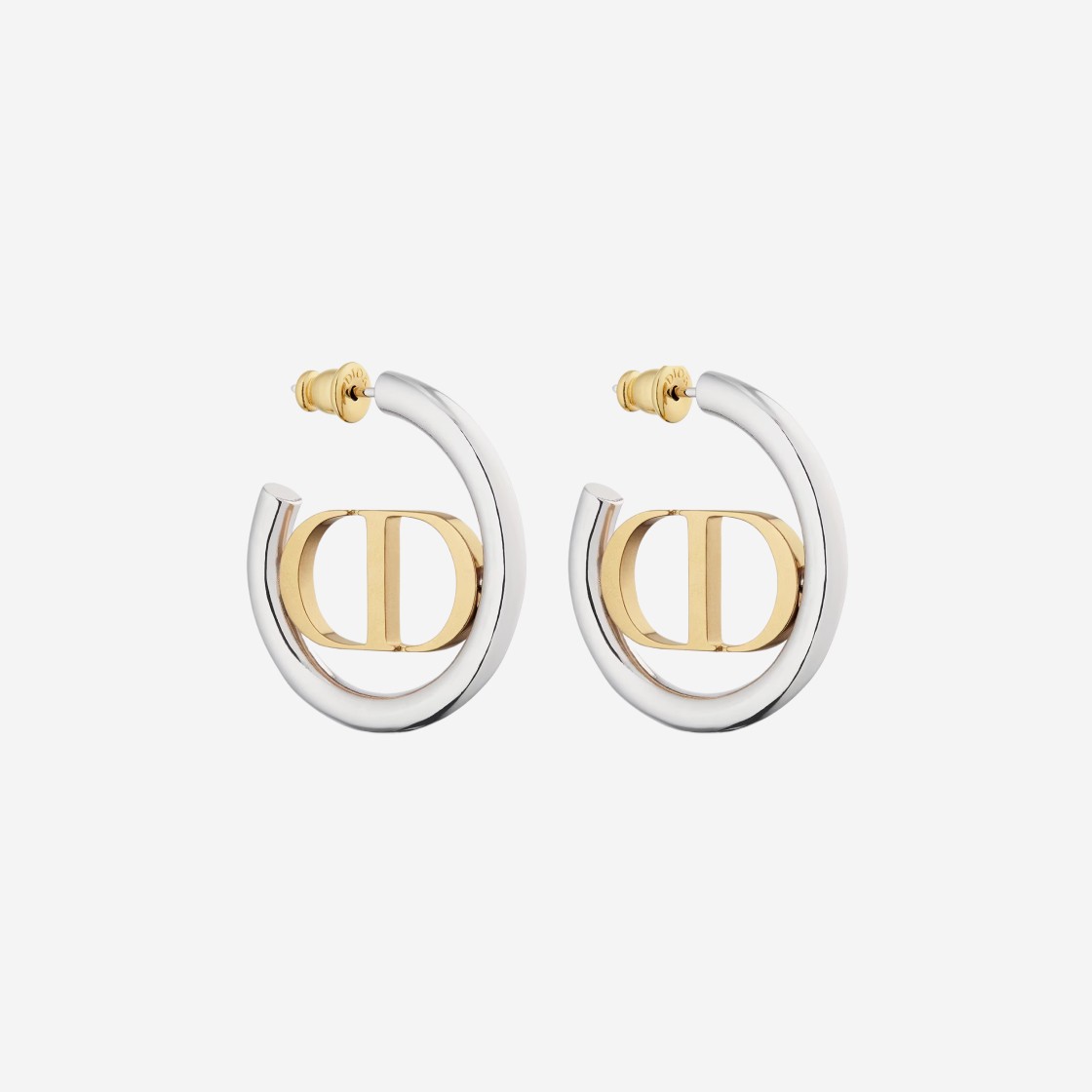 (W) Dior 30 Montaigne Earrings Gold Finish Silver Finish Metal 상세 이미지 1