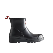 (W) Hunter Play Short Pearlised Wellington Boots Black