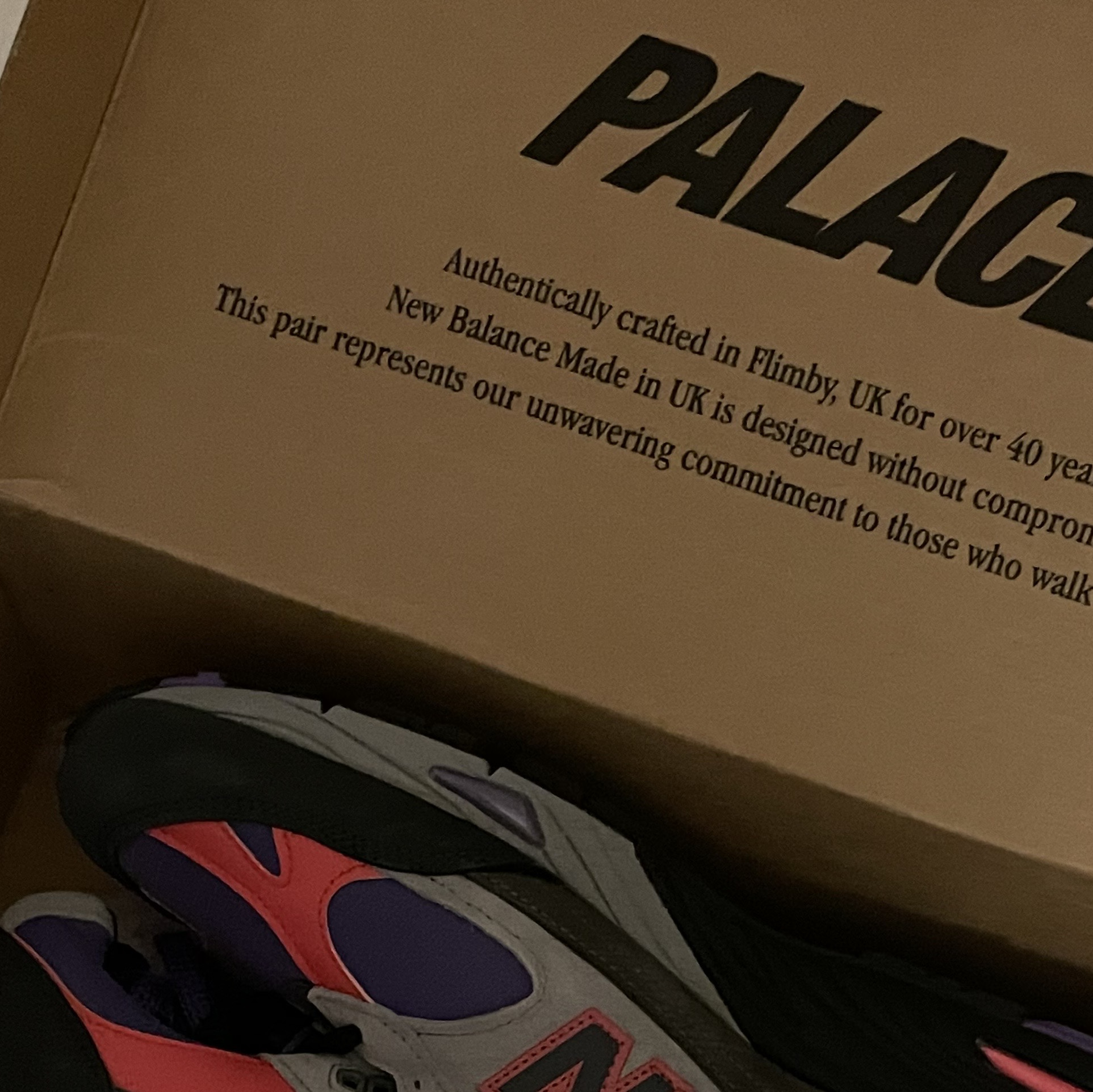 New Balance x Palace 991 Made in UK Black Ultra Violet 착용 스타일