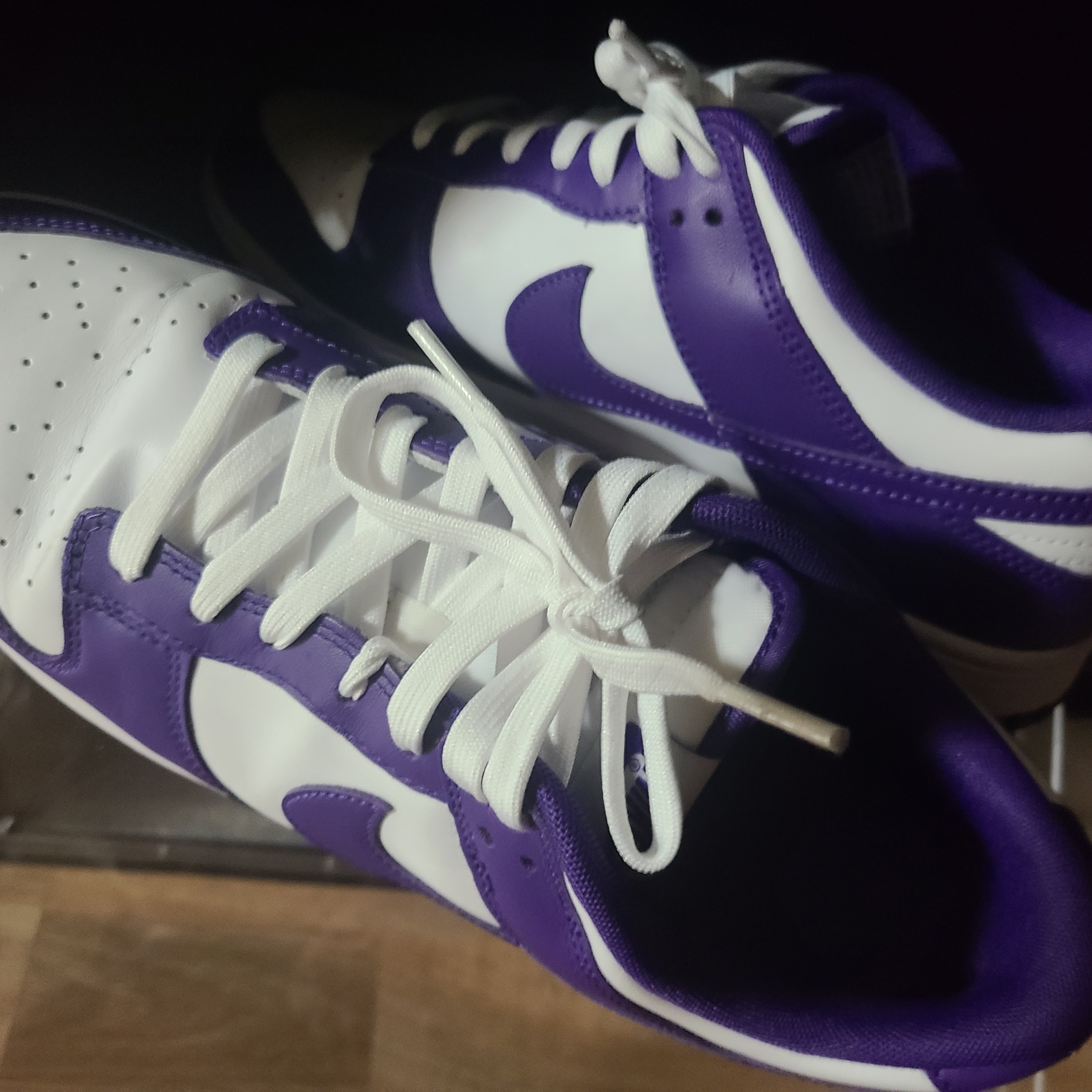 Nike Dunk Low Retro Championship Court Purple 착용 스타일