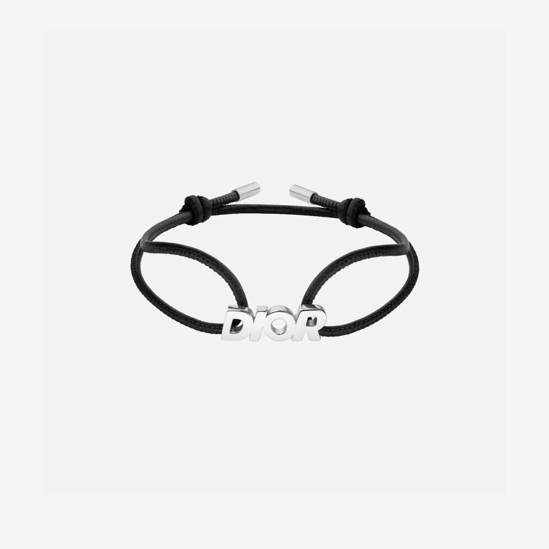 Dior Italic Bracelet Black Calfskin Silver 상세 이미지 1