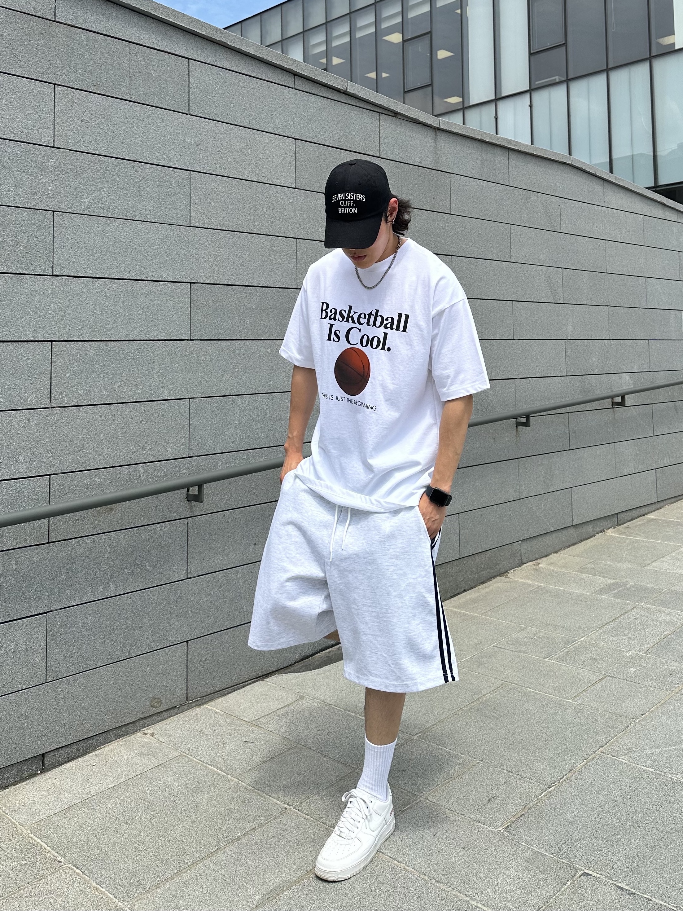 Nike x Supreme Air Force 1 Low White 착용 스타일 - 2
