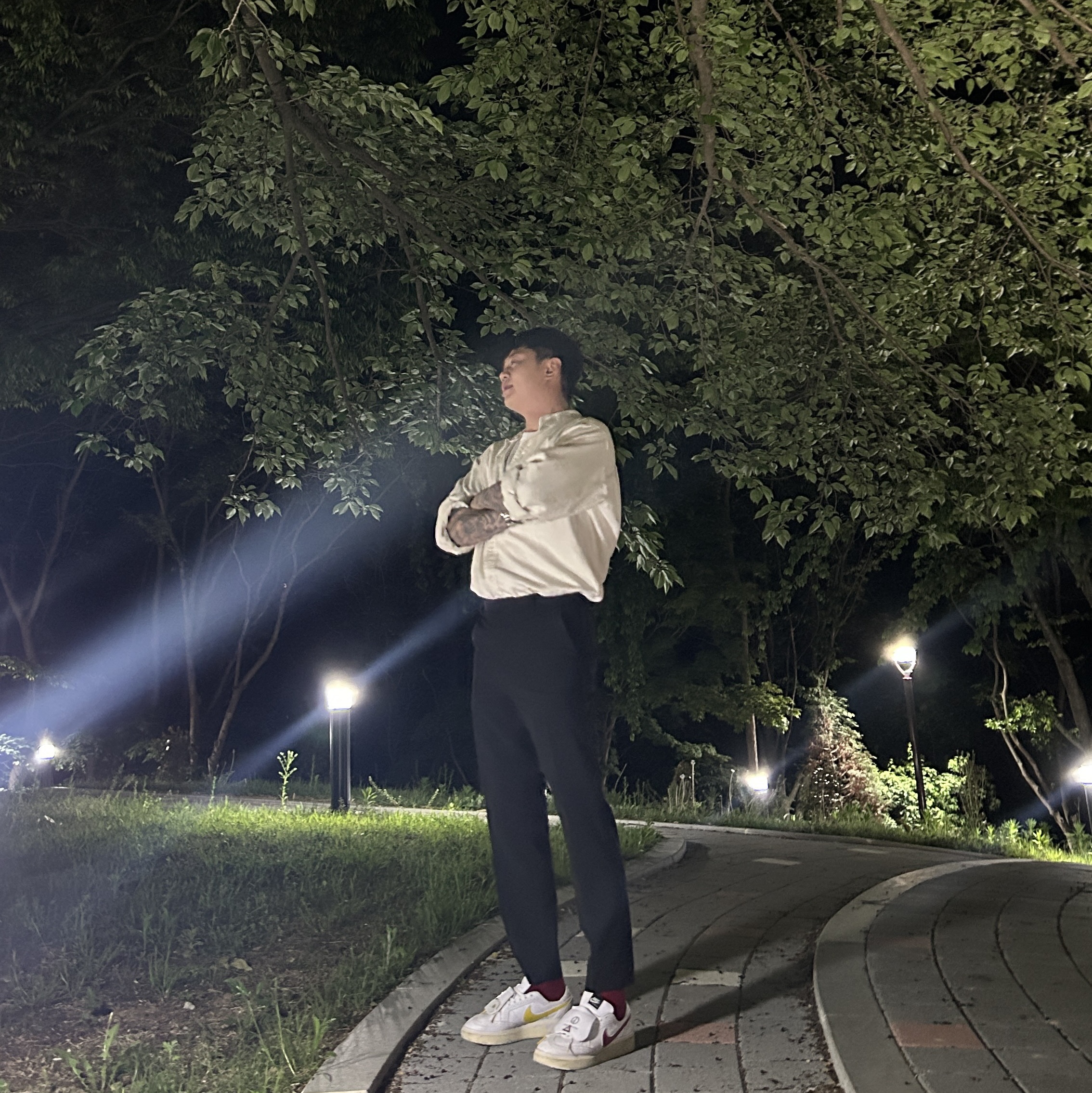 Nike x Peaceminusone Kwondo1 White 착용 스타일