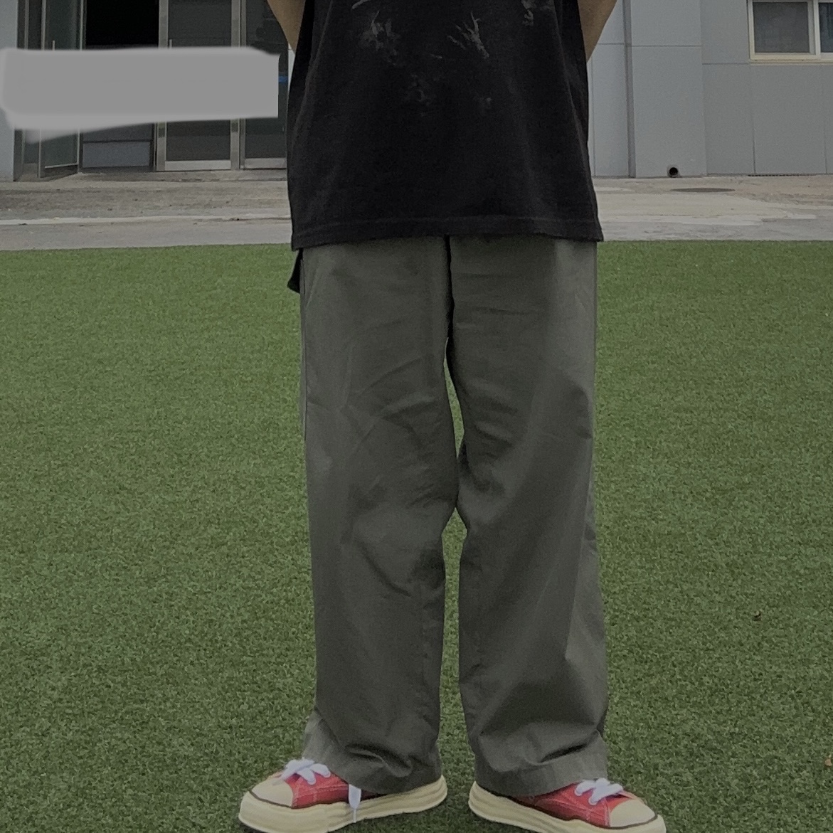 Maison Mihara Yasuhiro Peterson VL OG Sole Canvas Low-top Sneakers Orange 착용 스타일 - 2