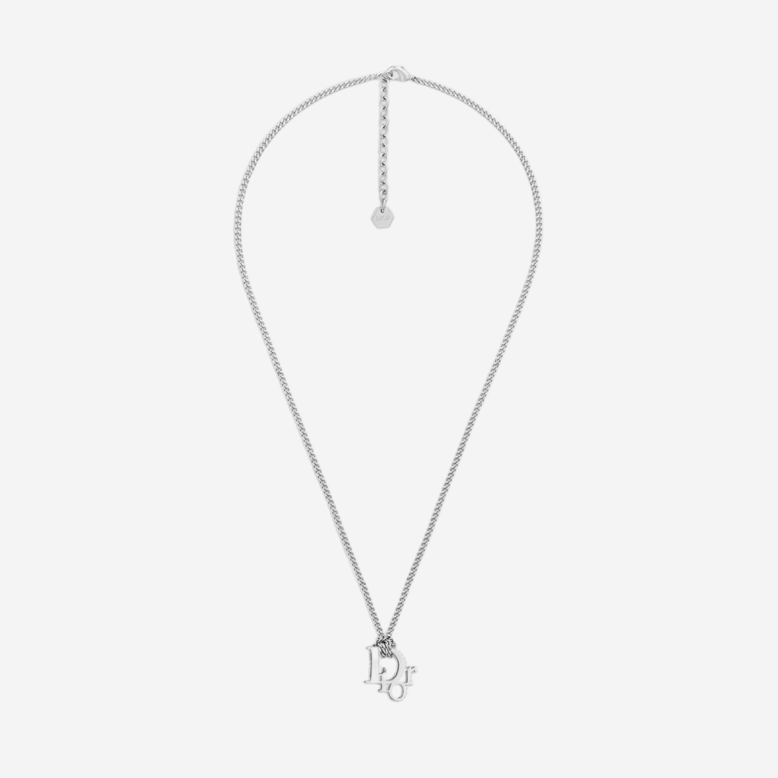 Dior logo pendant necklace discount