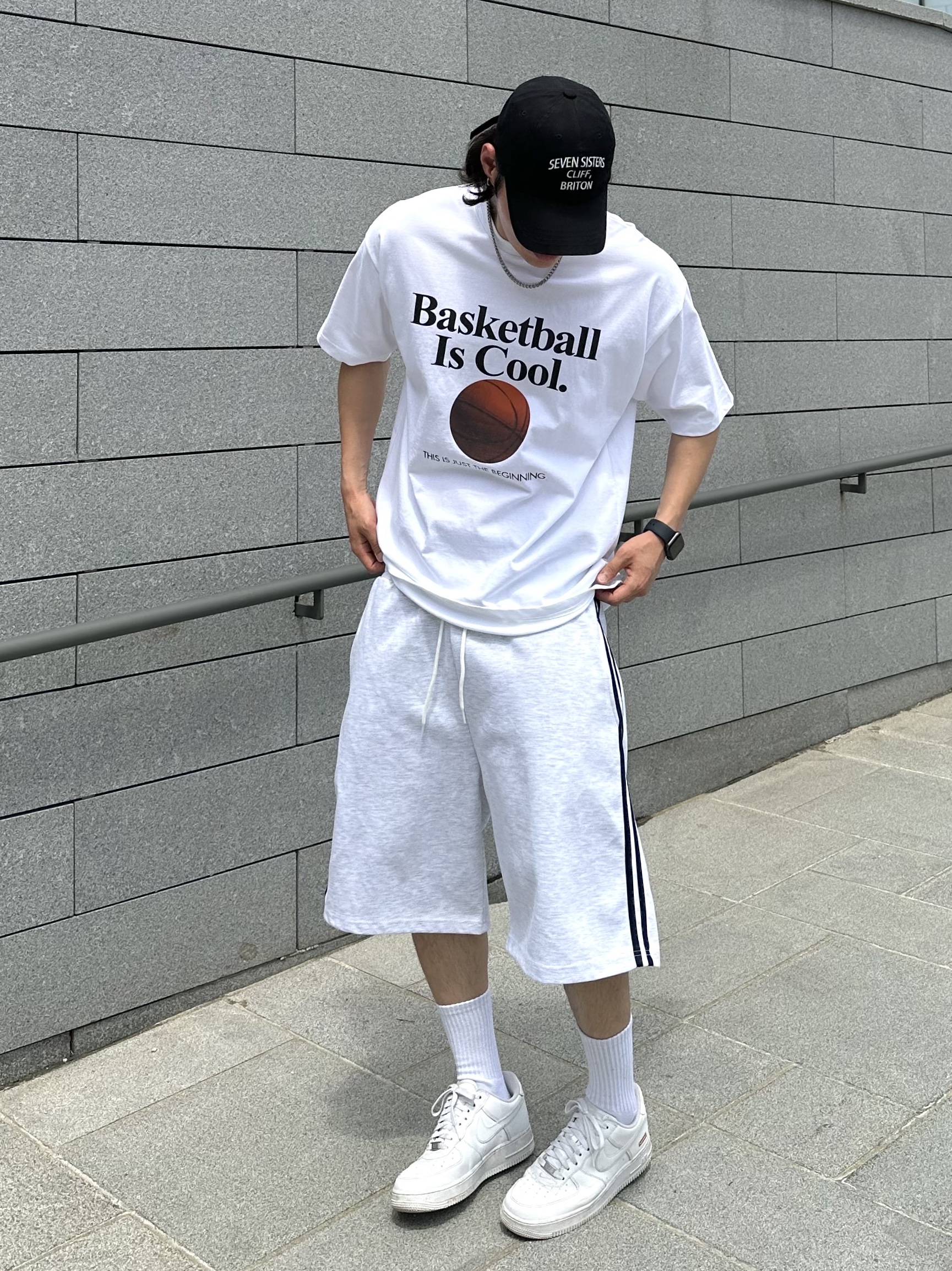 Nike x Supreme Air Force 1 Low White 착용 스타일 - 1