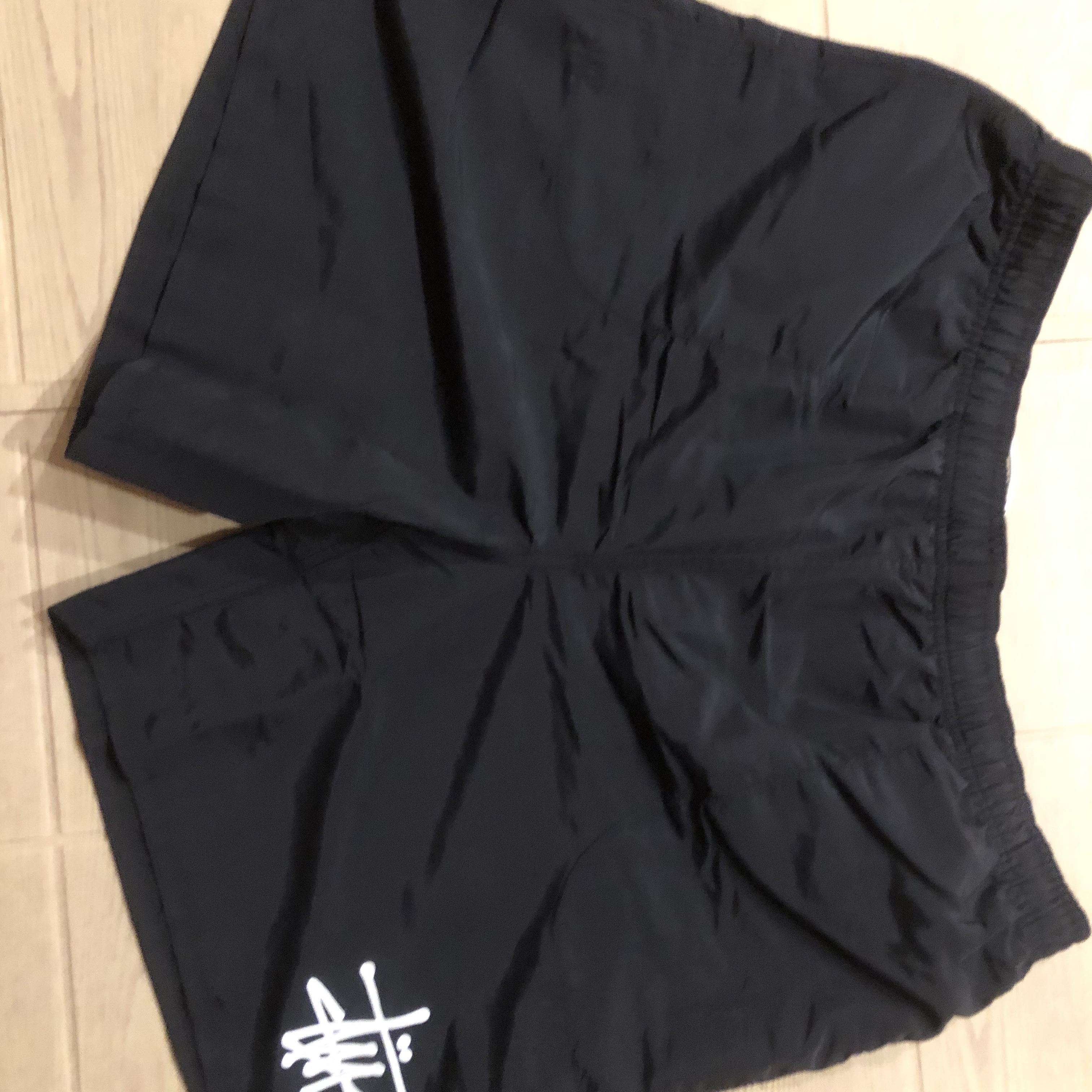 Stussy Big Basic Water Shorts Black 착용 스타일