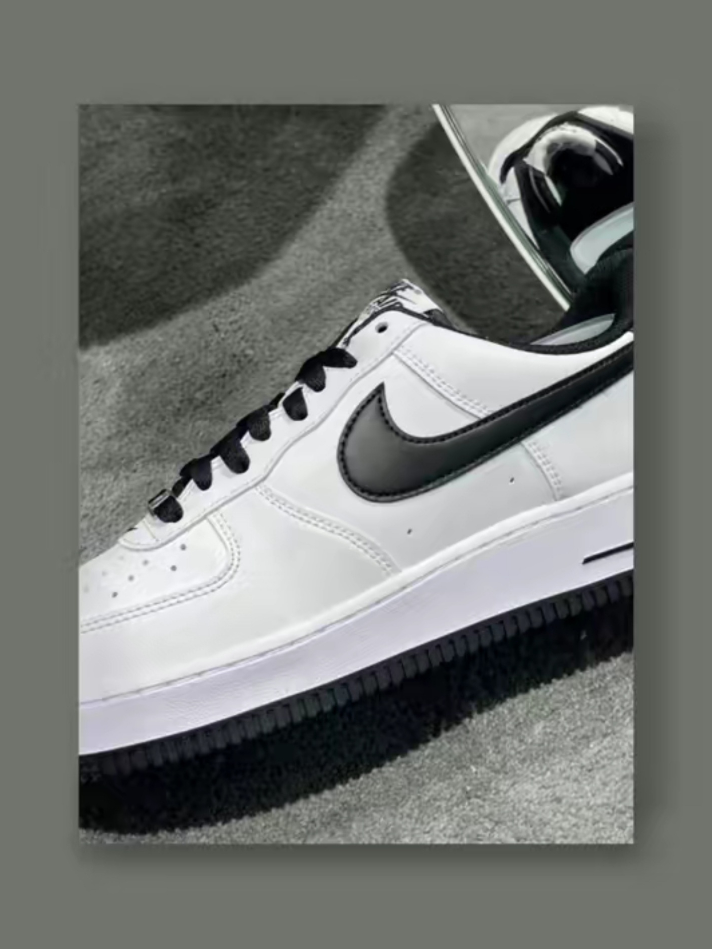 Nike Air Force 1 '07 White Black 착용 스타일 - 1