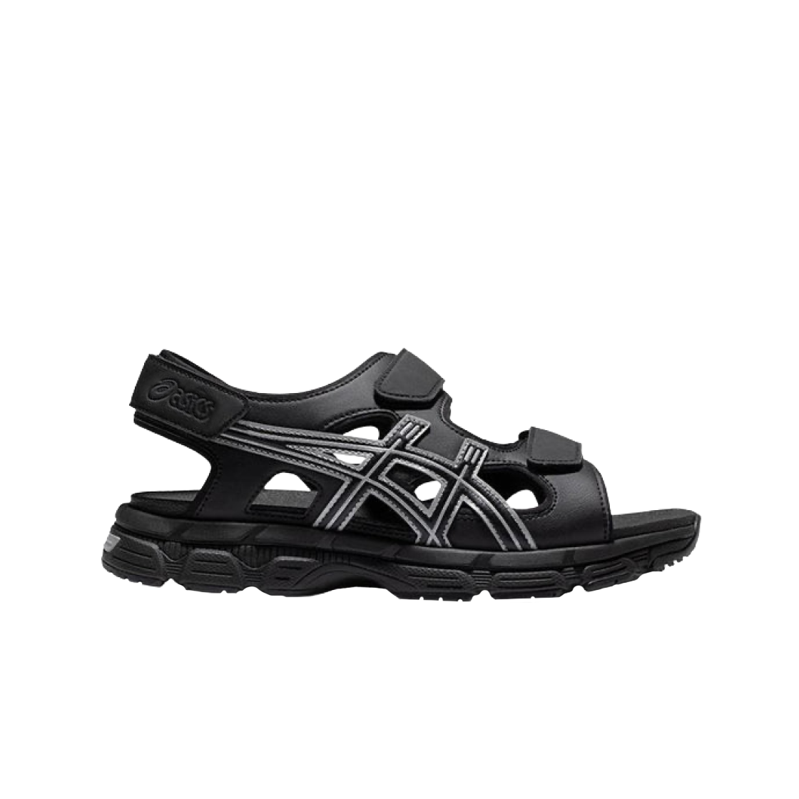 아식스 카하나 SD 샌들 블랙 실버(Asics Kahana SD Sandals Black Silver) - 1