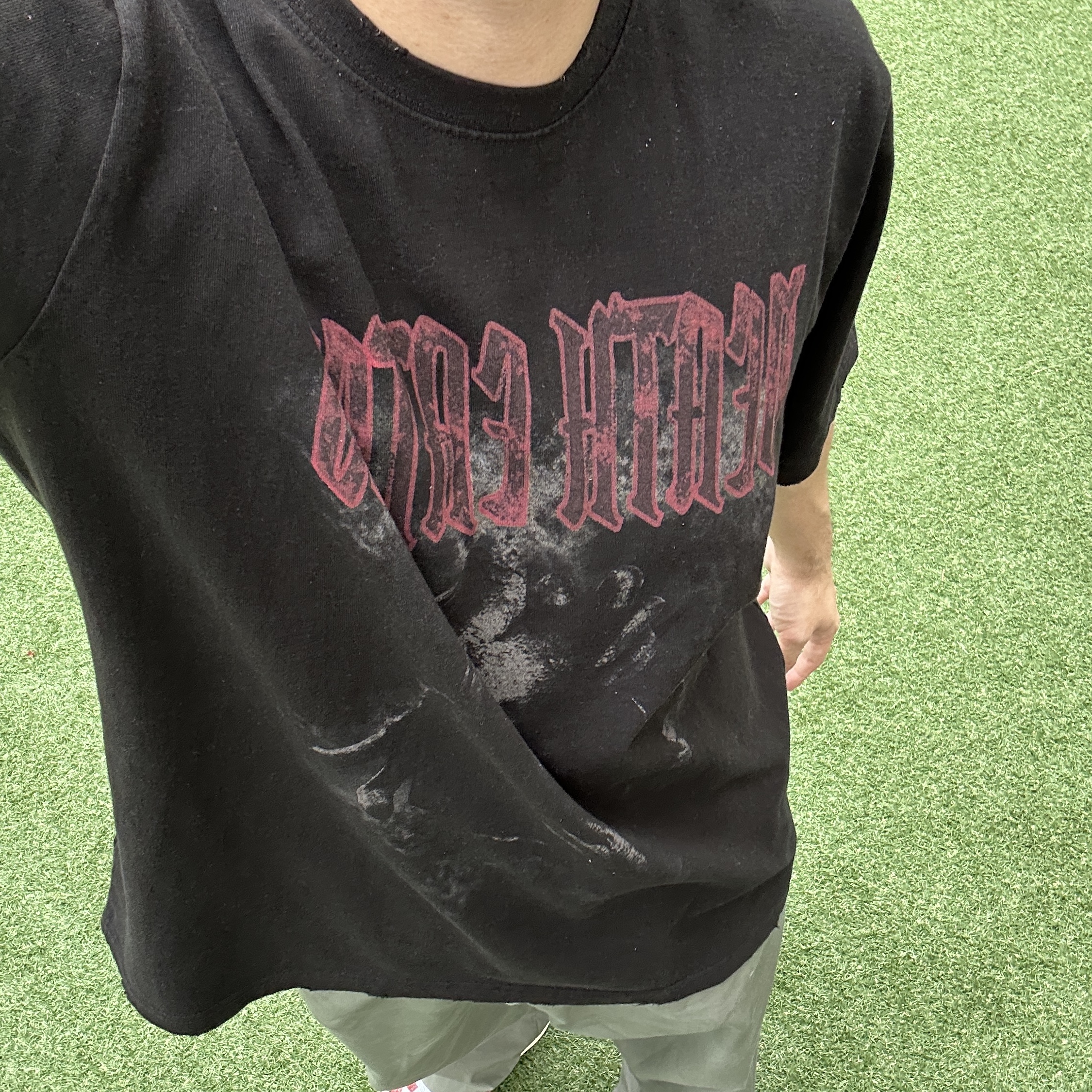 Undermycar Death Eaters Graphic T-Shirt Black - 23SS 착용 스타일 - 1