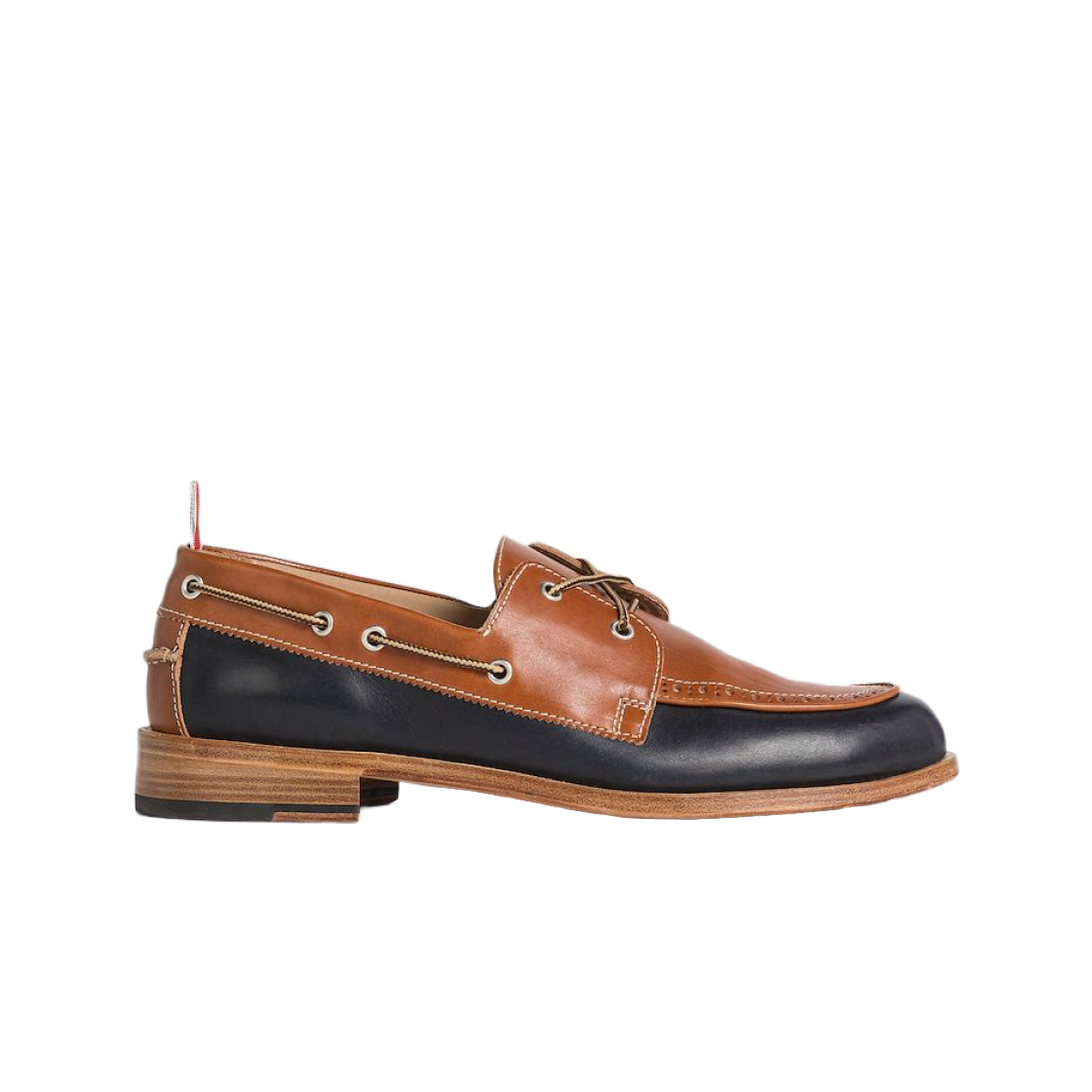 톰브라운 바케타 레더 보트 슈즈 카멜(Thom Browne Vacchetta Leather Boat Shoes Camel) - 1