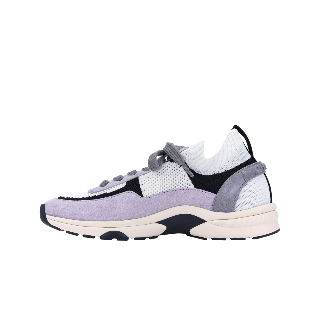 (W) 샤넬 스니커즈 니트 스웨이드 카프스킨 & 화이트 퍼플((W) Chanel Sneakers Knit Suede Calfskin & White Purple) - 2