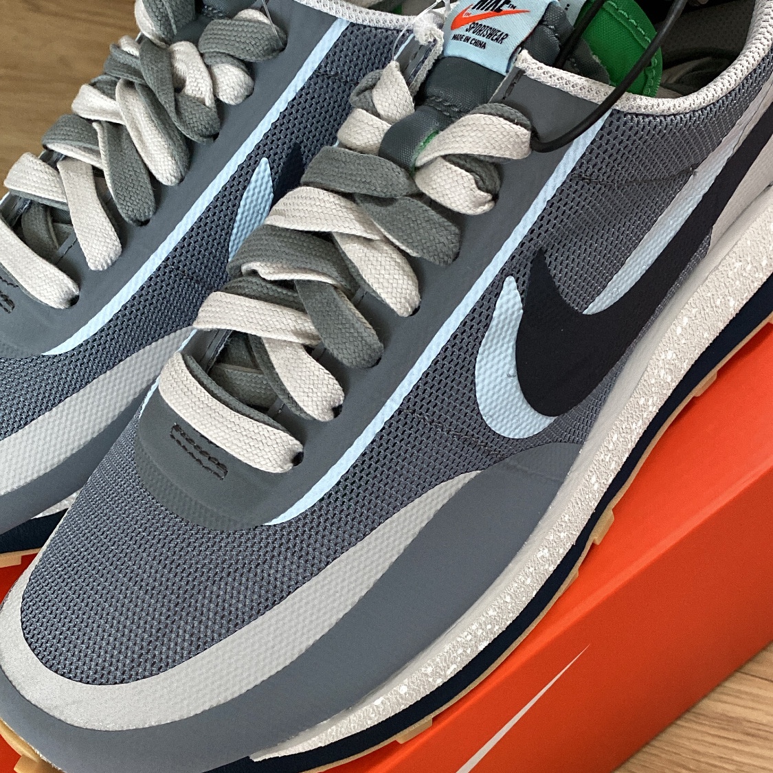 Nike x Sacai x Clot LDWaffle Cool Grey 착용 스타일