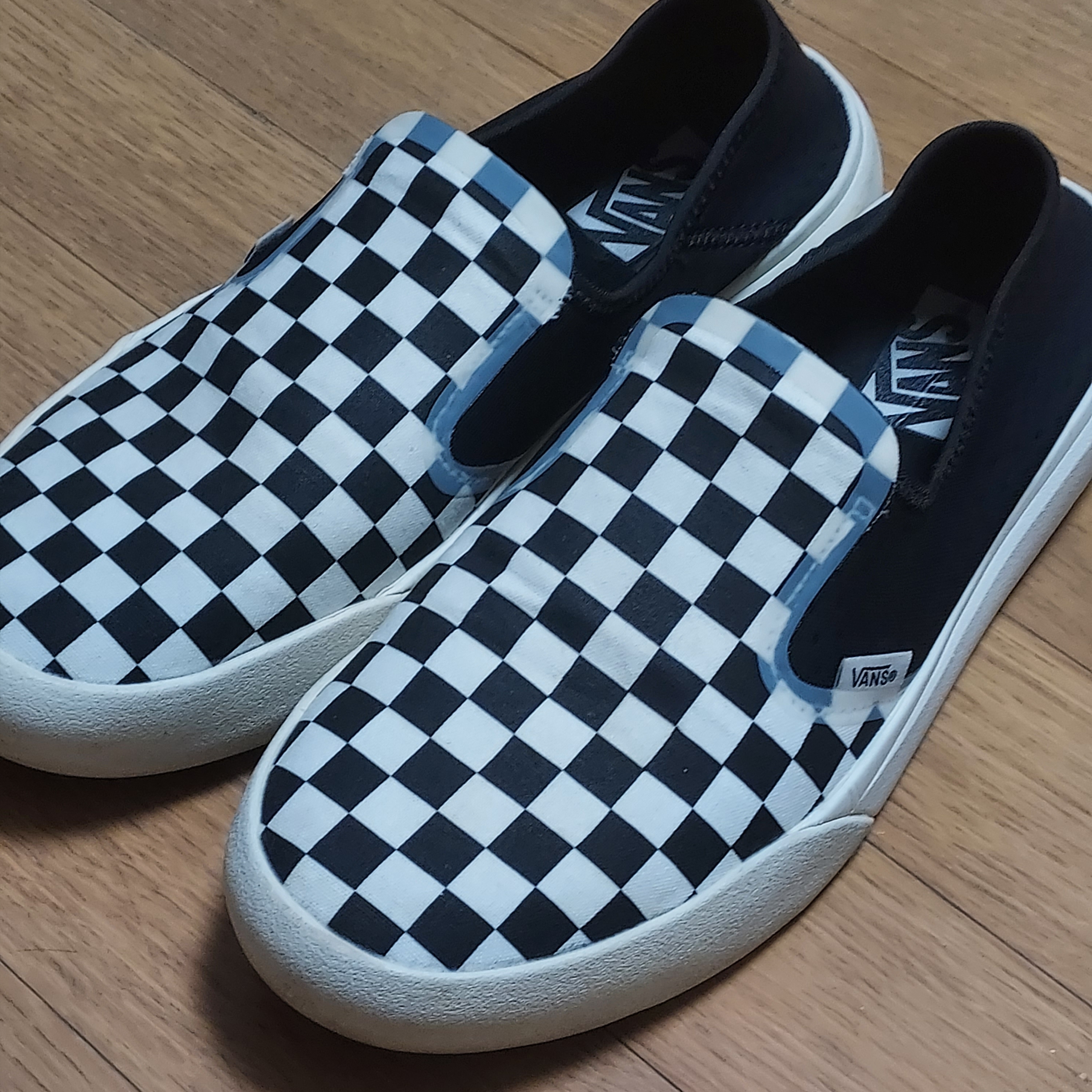 Vans Checkerboard Comfycush One Black 착용 스타일