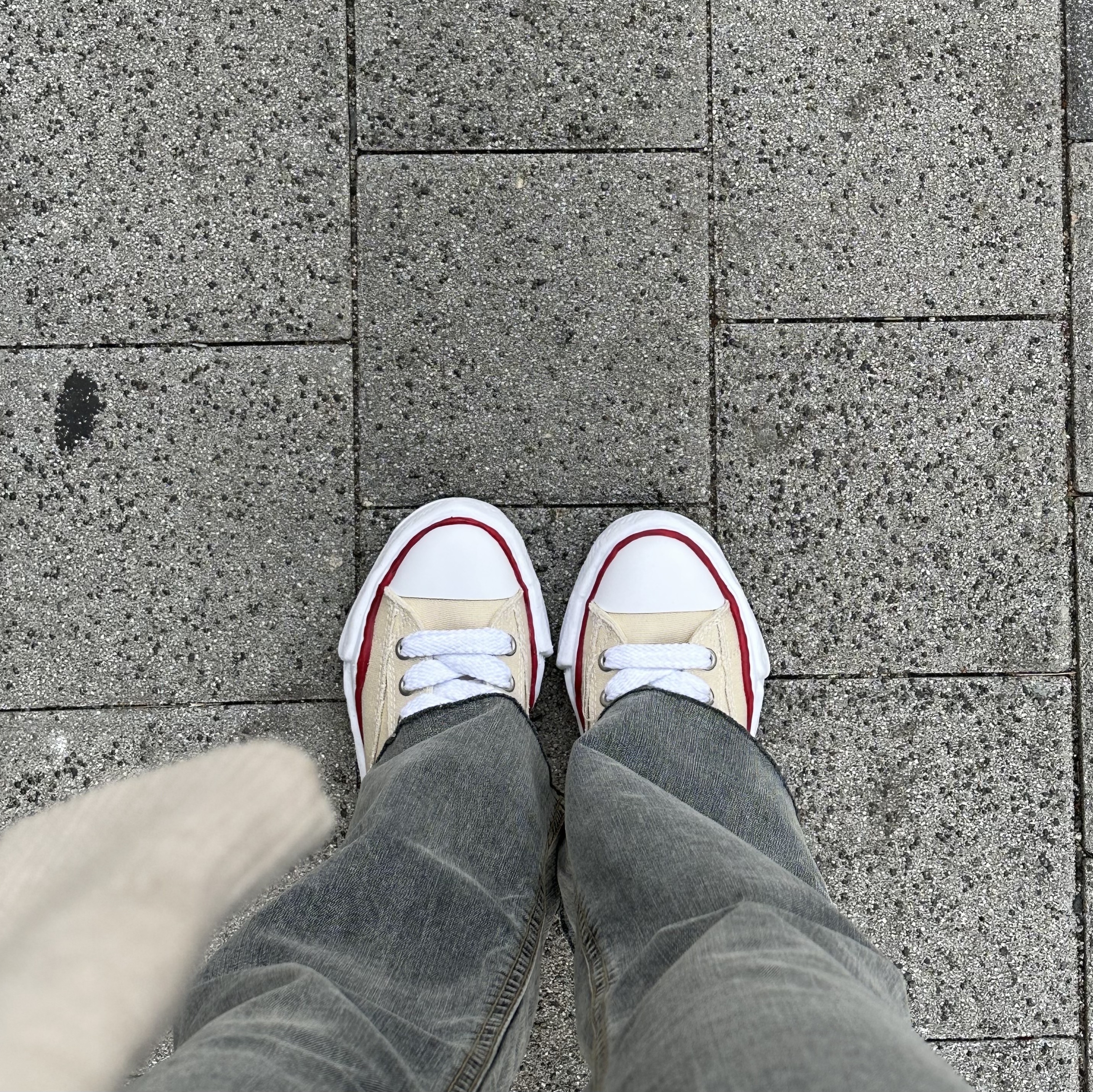 Maison Mihara Yasuhiro Peterson OG Sole Canvas Low-top Sneakers Natural 착용 스타일