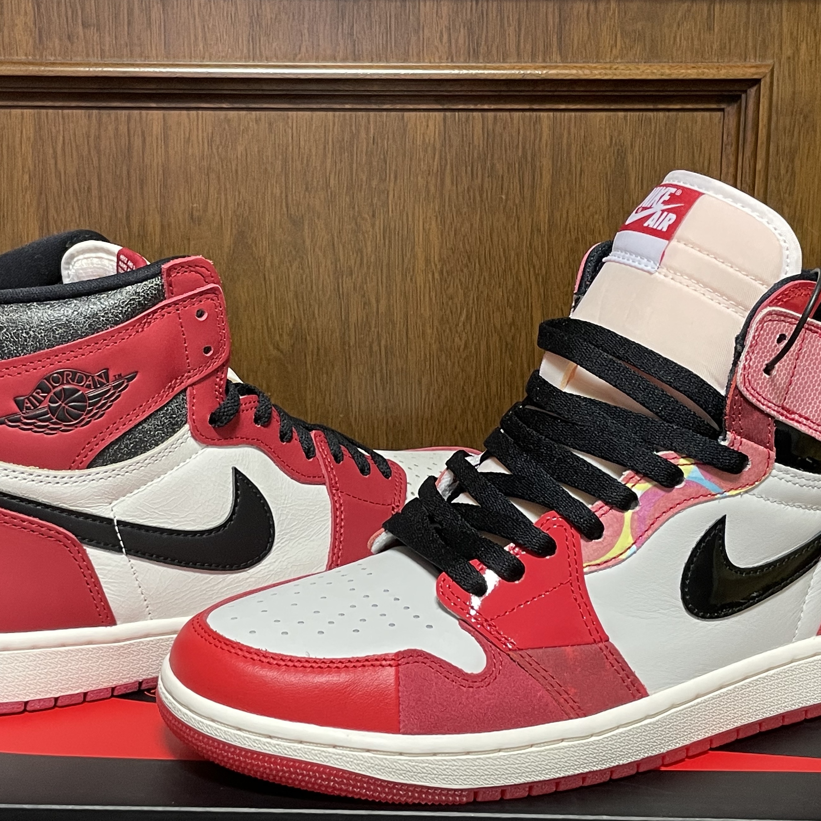 Jordan 1 Retro High Spider-Man Next Chapter, Jordan 1 Retro High OG Chicago 2022 착용 스타일 - 4