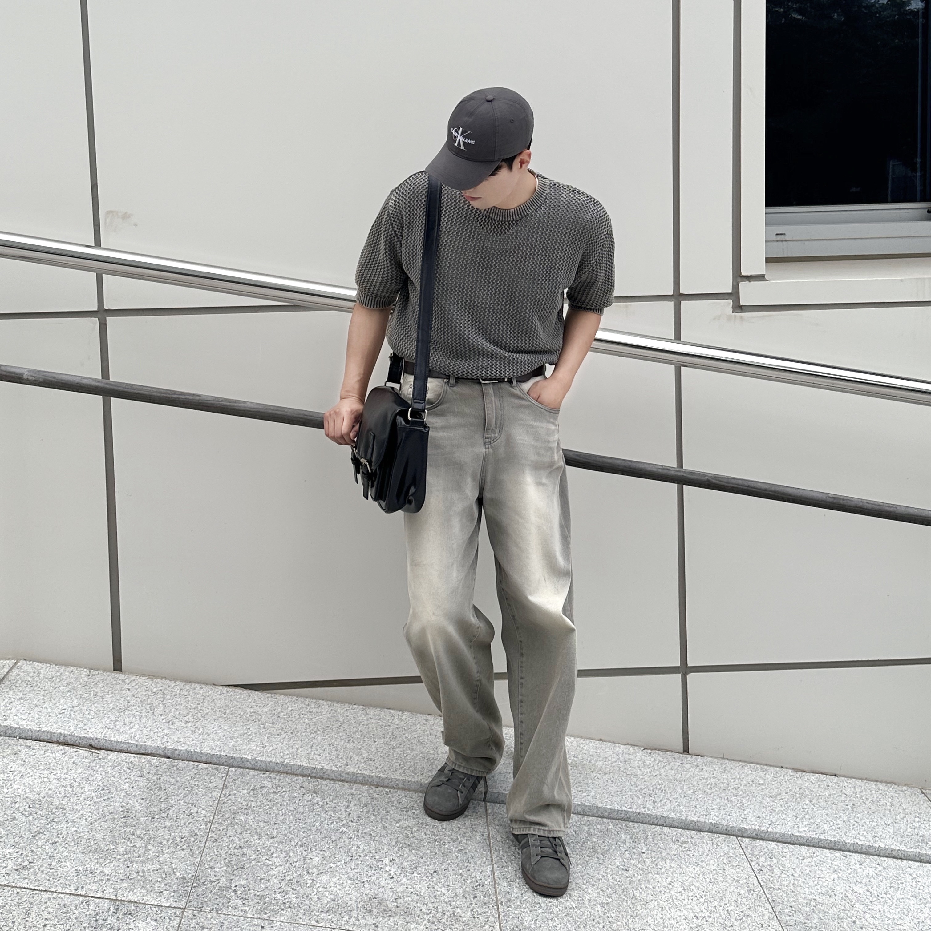 Adidas Campus 80s Utility Grey 착용 스타일 - 1