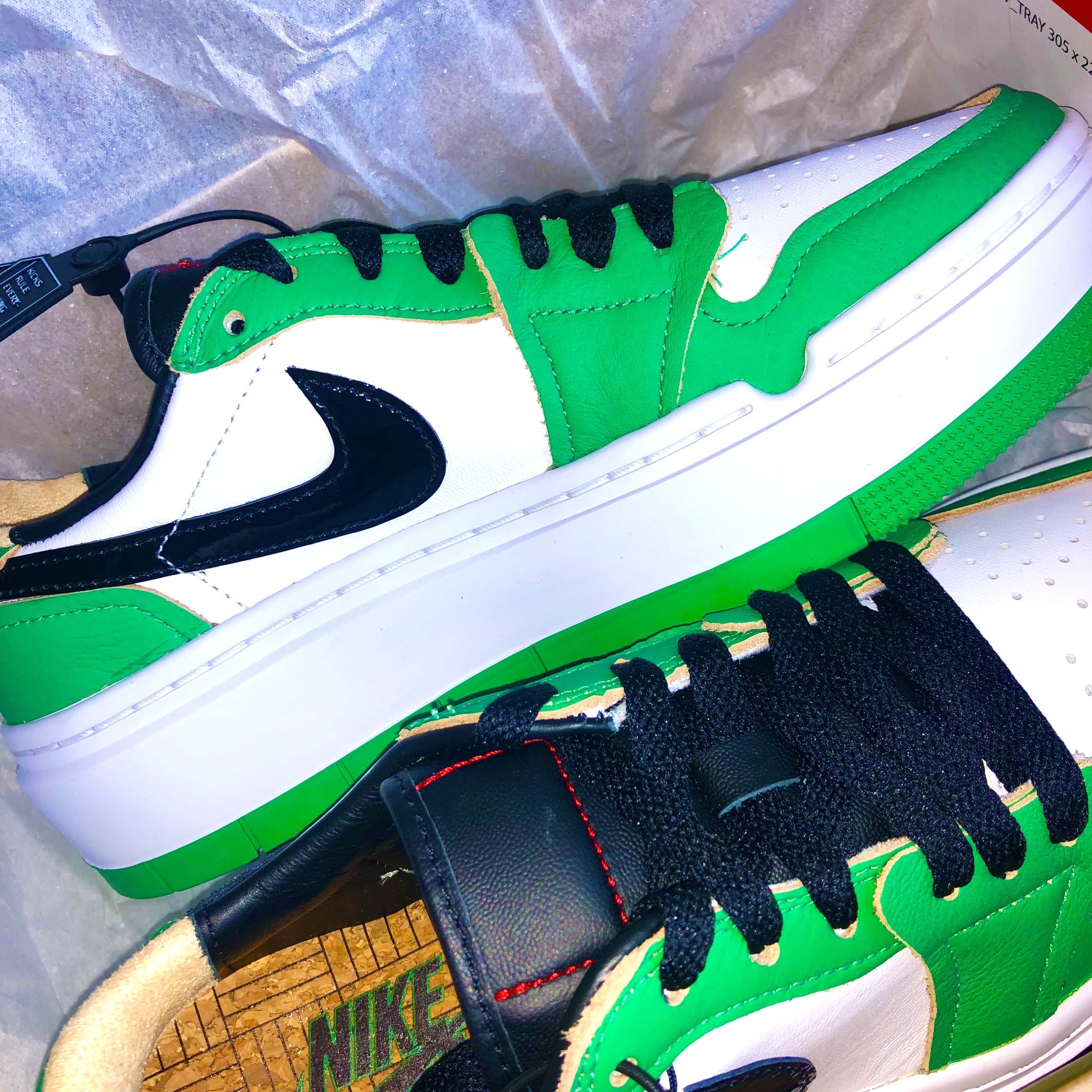 (W) Jordan 1 Elevate Low SE Lucky Green 착용 스타일