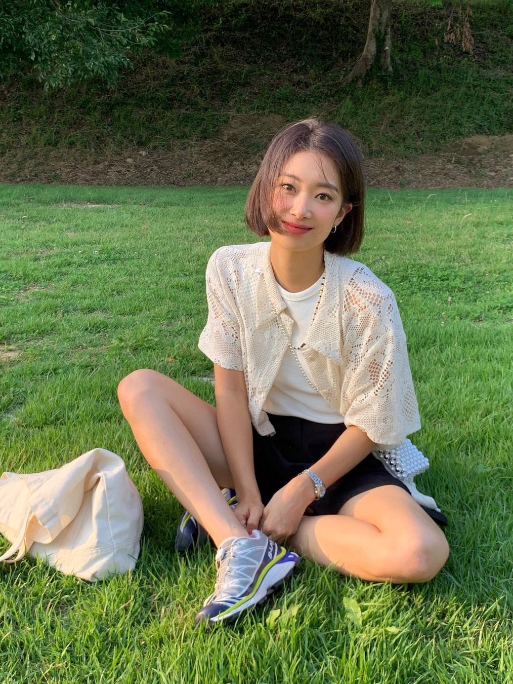 Salomon XT-6 FT Pearl Blue Night Sky 착용 스타일