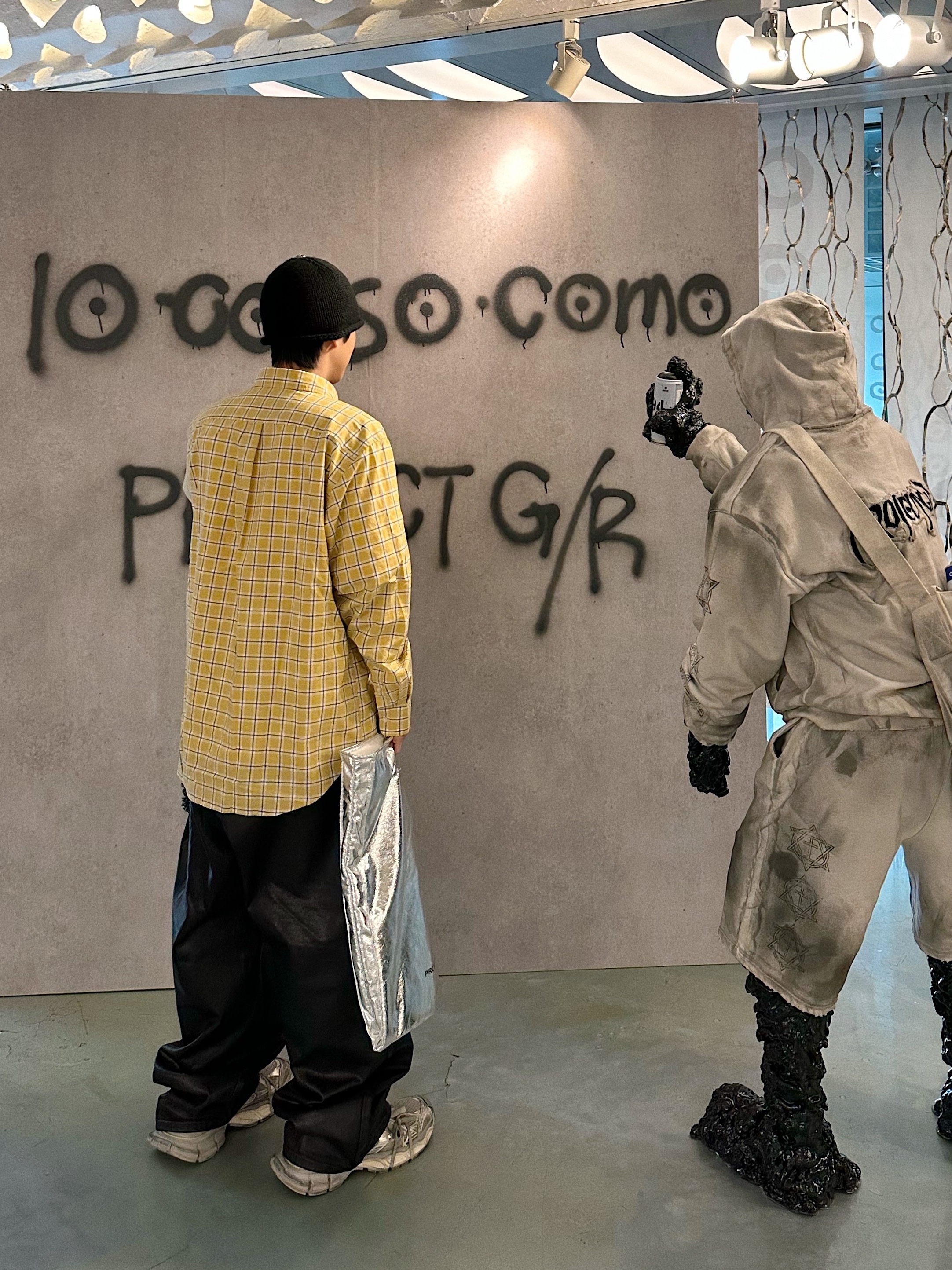 Project G/R Furious Logo Applique Zip Hoodie Grey - 10 Corso Como Exclusive, Project G/R Furious Logo Applique Shorts Grey - 10 Corso Como Exclusive ์ฐฉ์ฉ ์คํ์ผ - 2