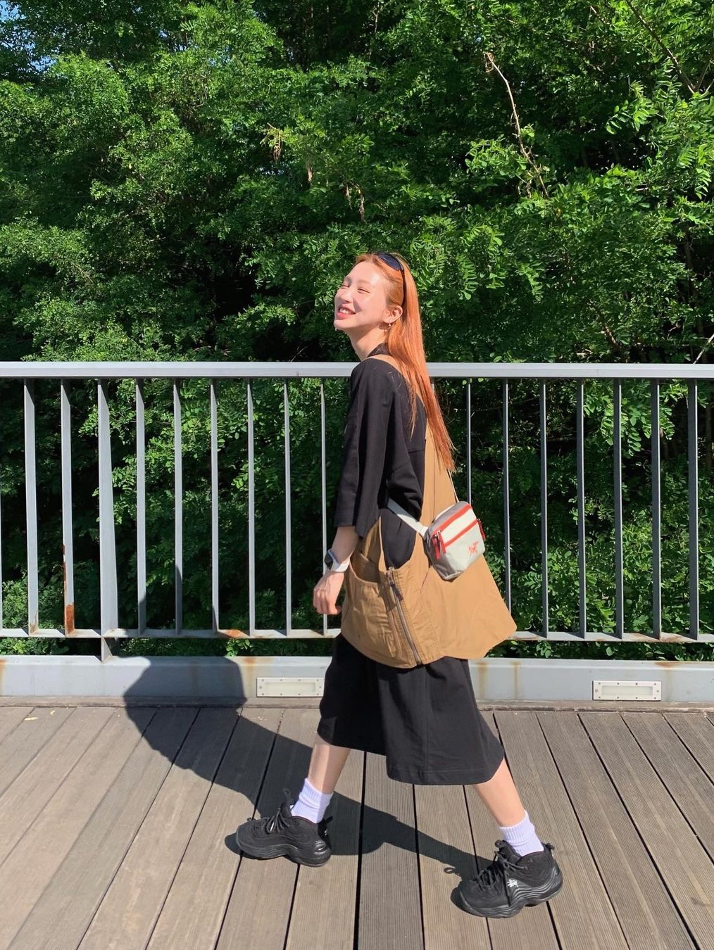 Arc'teryx Mantis 1 Waistpack Habitat Forage 착용 스타일