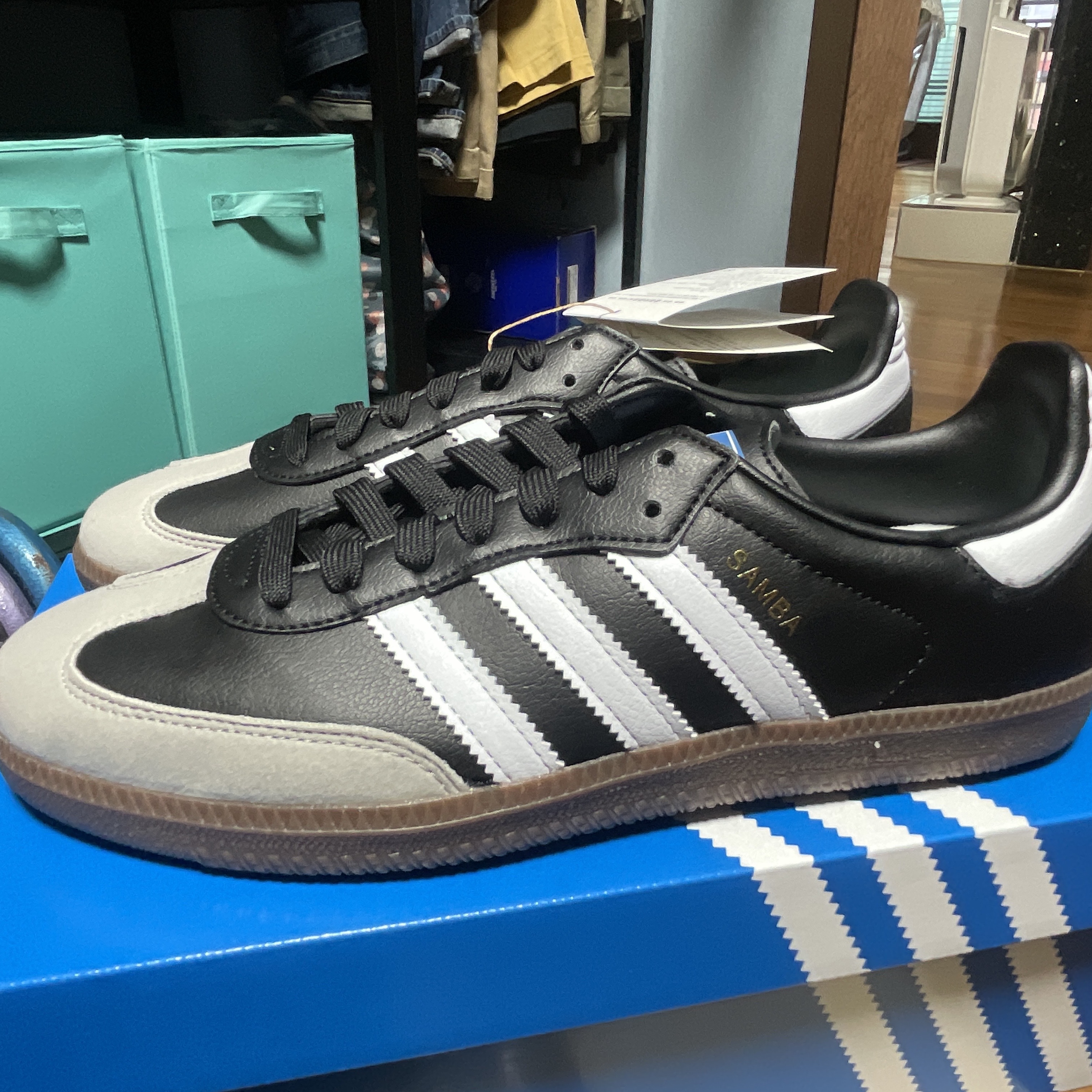 Adidas Samba Vegan Black White 착용 스타일