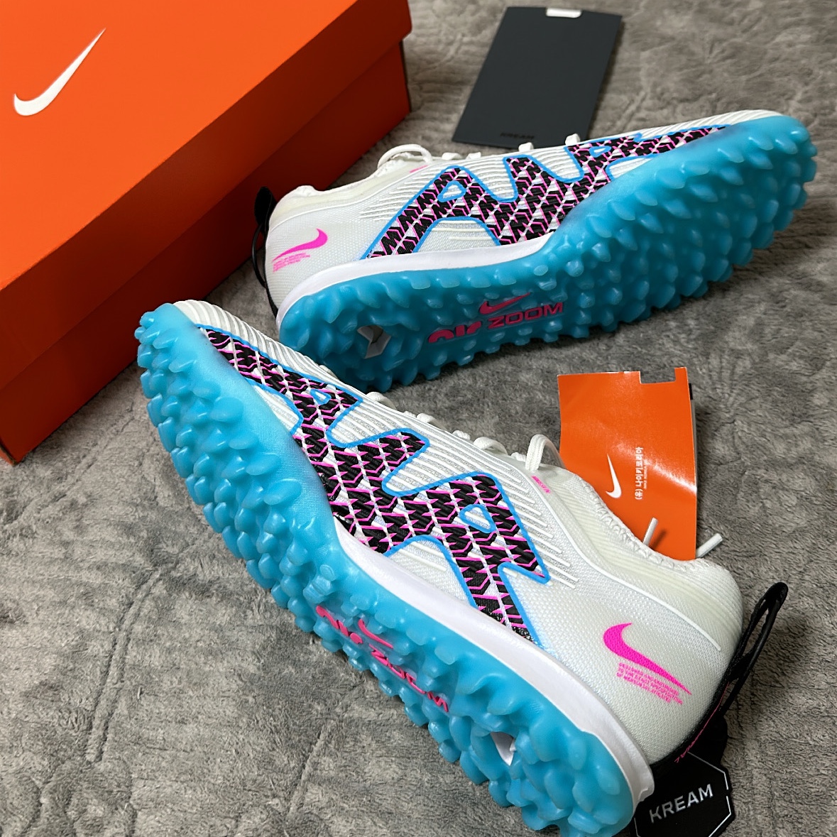 Nike Zoom Mercurial Vapor 15 Pro TF White Baltic Blue 착용 스타일
