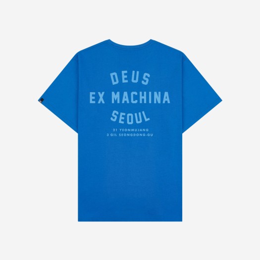 데우스 엑스 마키나 성수 컬리지 티셔츠 미드나잇 블루
