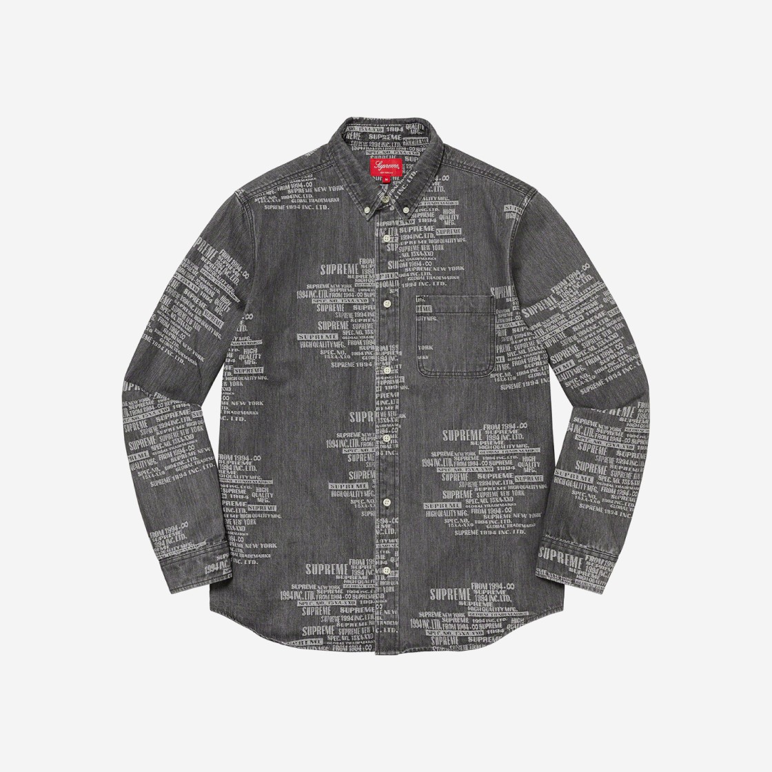 Supreme Arc Jacquard Denim Shirt Black – Izicop