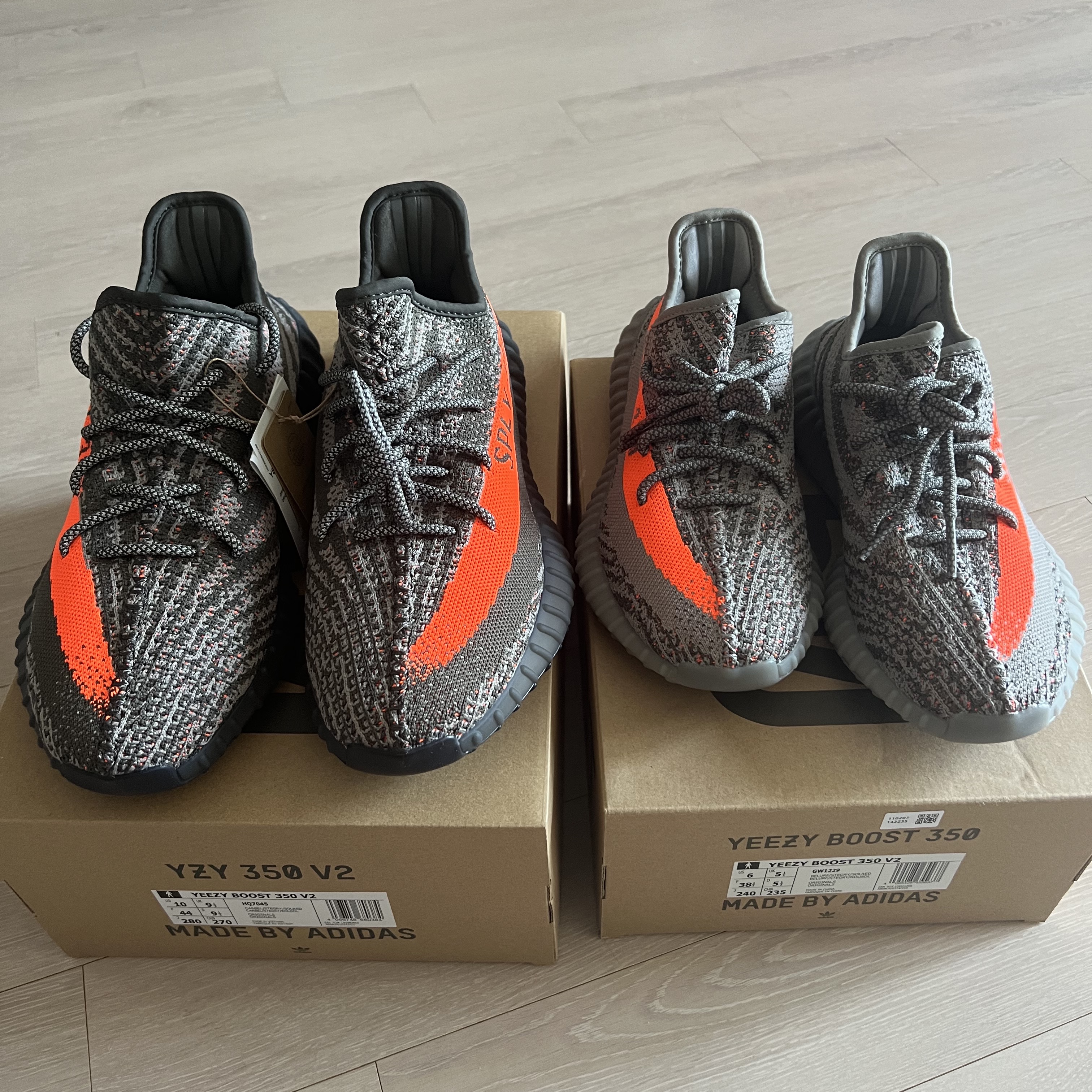 Adidas Yeezy Boost 350 V2 Carbon Beluga, Adidas Yeezy Boost 350 V2 Beluga - Reflective 착용 스타일 - 2