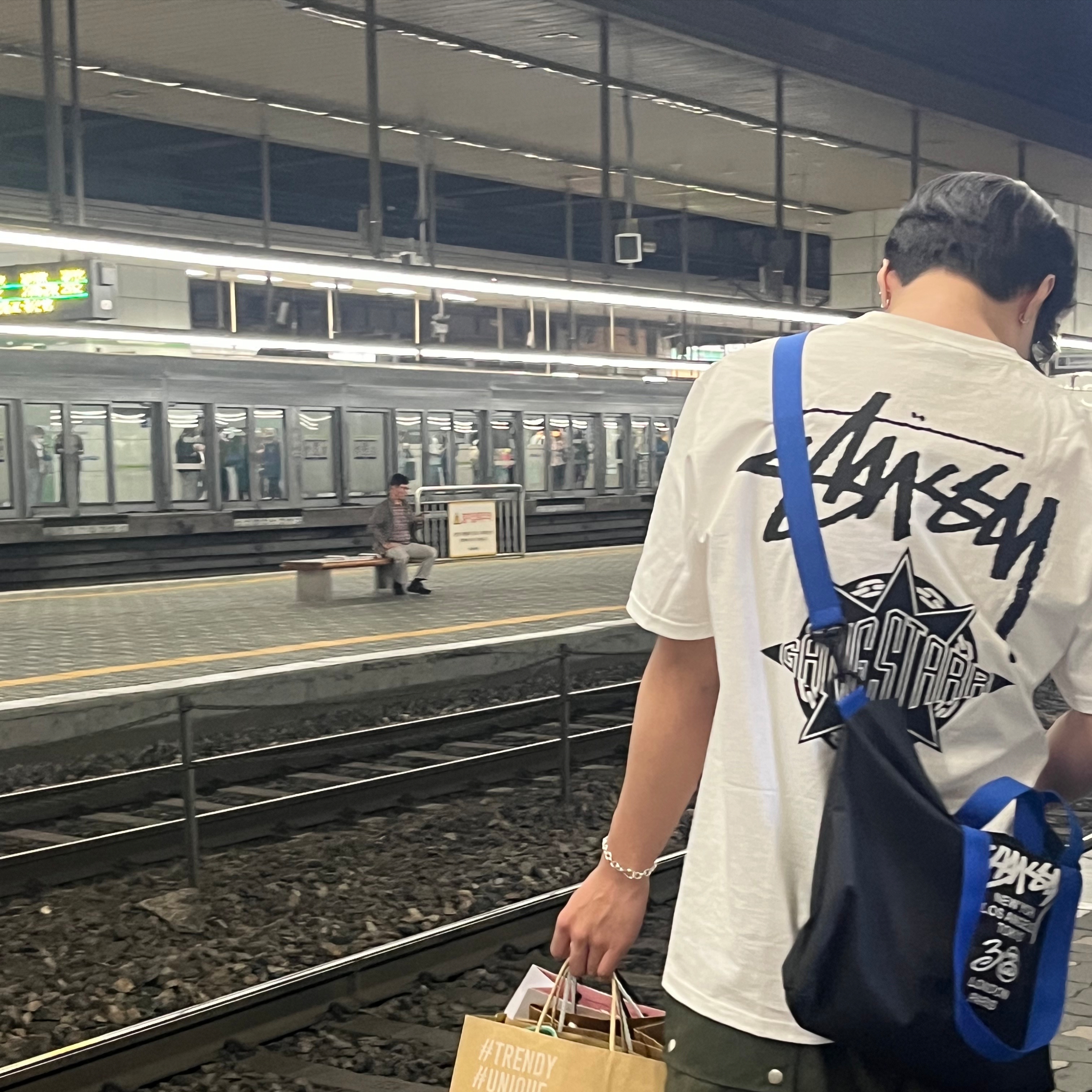 Stussy x Gang Starr Take It Personal T-Shirt White 착용 스타일