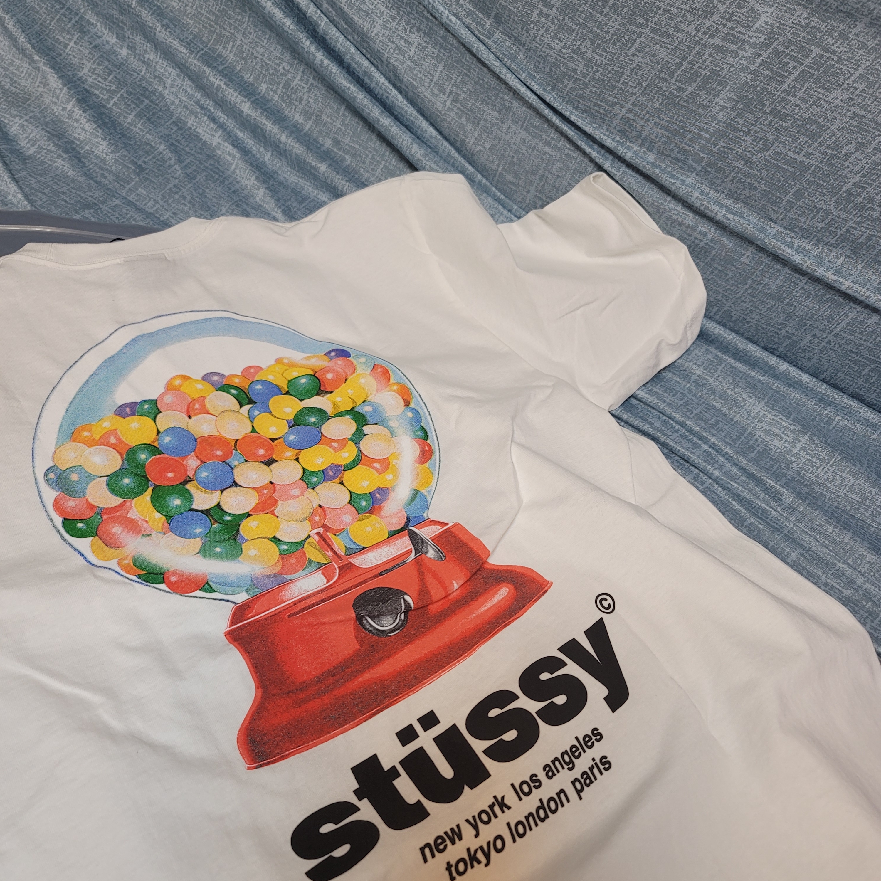 Stussy Gumball T-Shirt White 착용 스타일