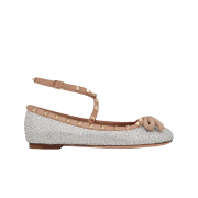 (W) Valentino Crystals Rockstud Ballerina Crystal